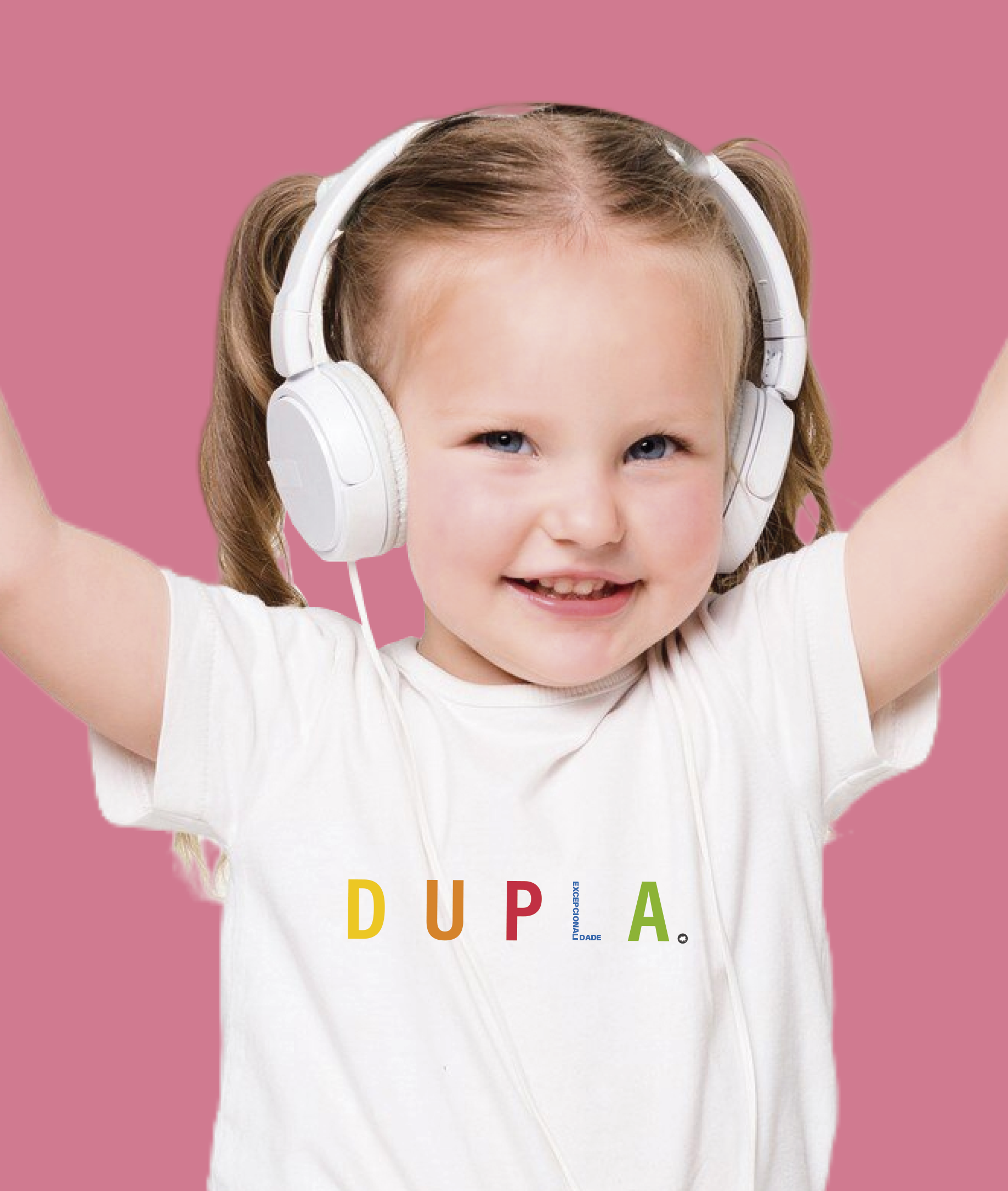 Camiseta Infantil : Menina (2 a 8) : Dupla Excepcionalidade (Autista / TDAH / Superdotação)
