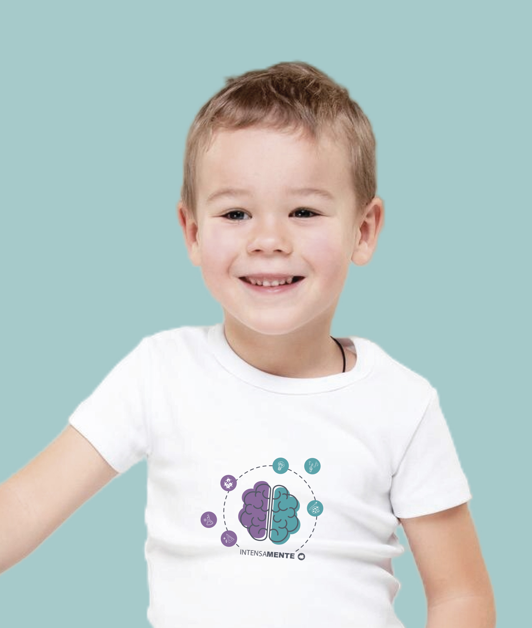 Camiseta Infantil : Menino (2 a 8) : IntensaMENTE (Inclusão / Autista / TDAH / Superdotação)