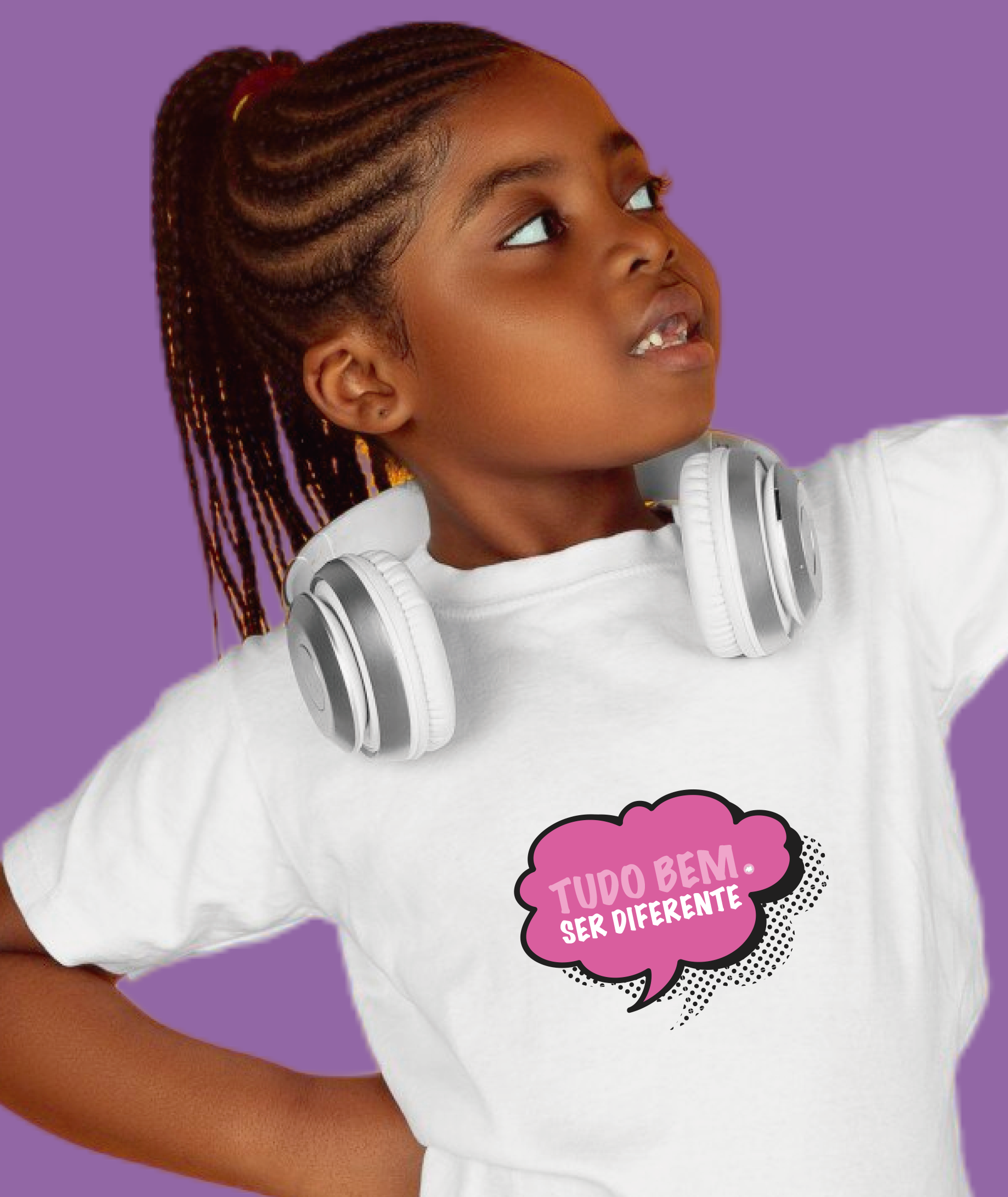 Camiseta Infantil : Menina (10 a 14) : Ser Diferente (Inclusão / Autista / TDAH / Superdotação)
