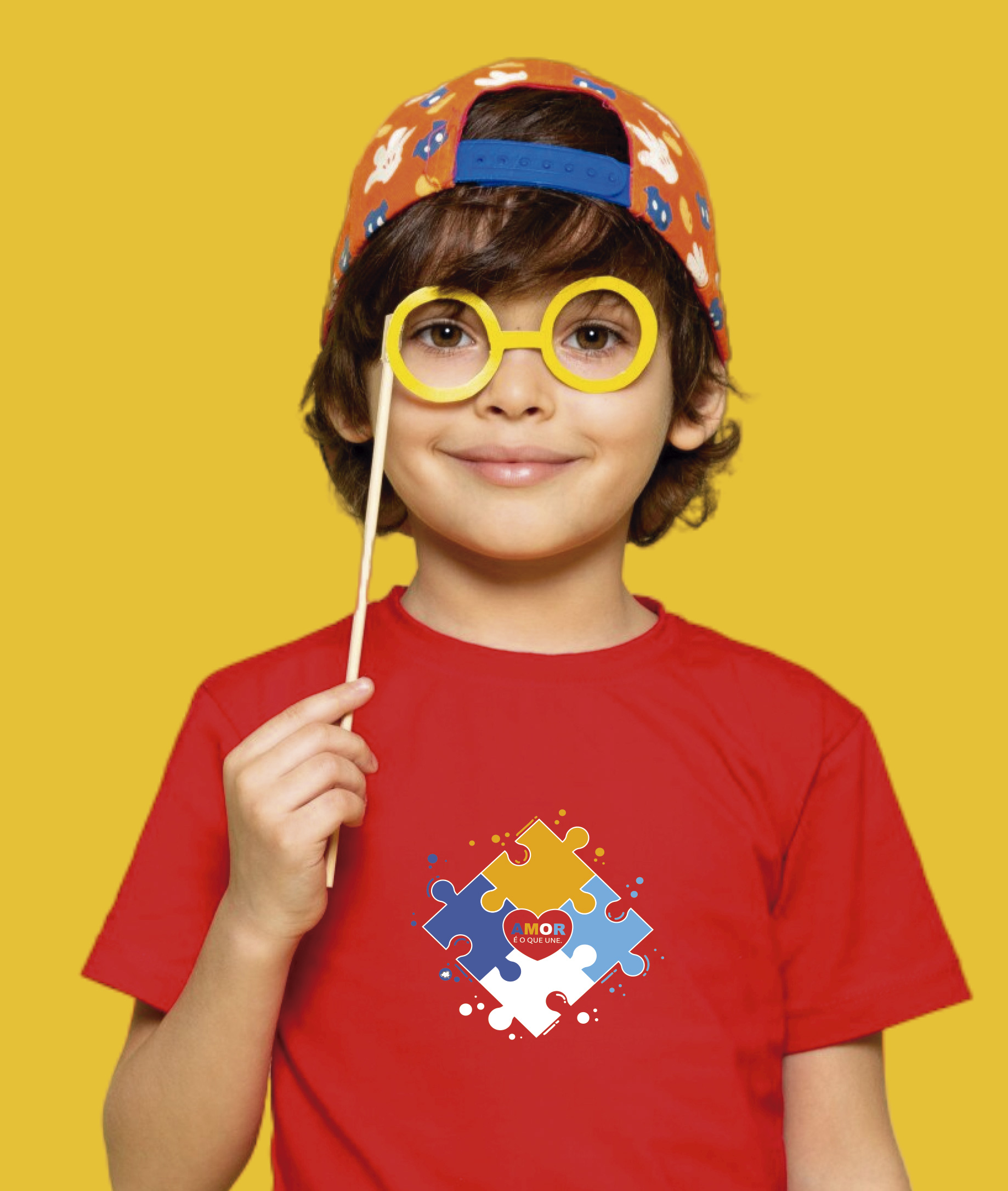 Camiseta Infantil : Menino (2 a 8) : Amor nos Une TEA (Espectro Autista)