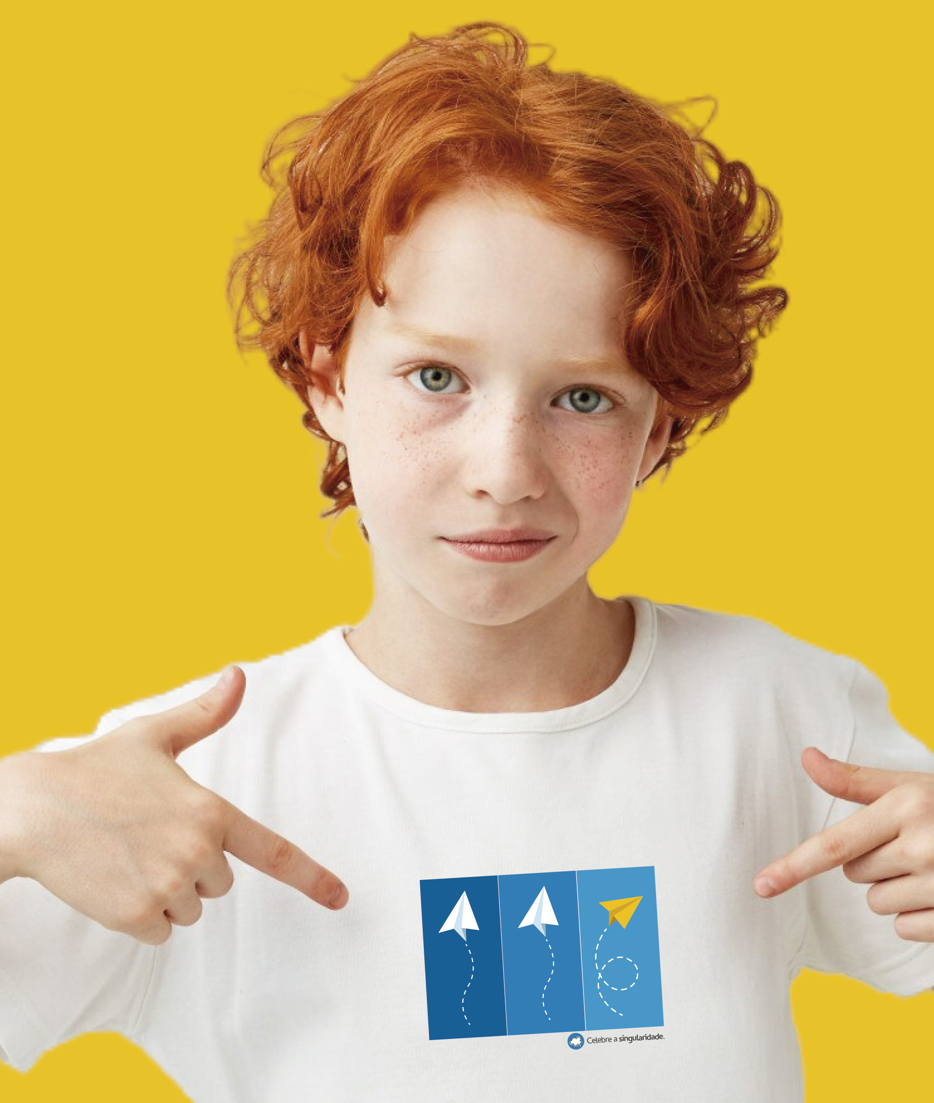 Camiseta Infantil : Menino (10 a 14) : Celebre a Singularidade (Inclusão / Autista / TDAH / Superdotação)