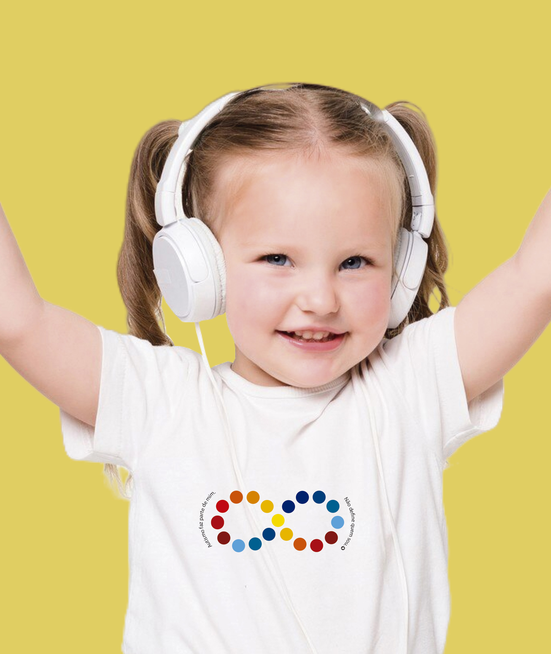 Camiseta Infantil : Menina (2 a 8) : Infinito TEA (Espectro Autista)