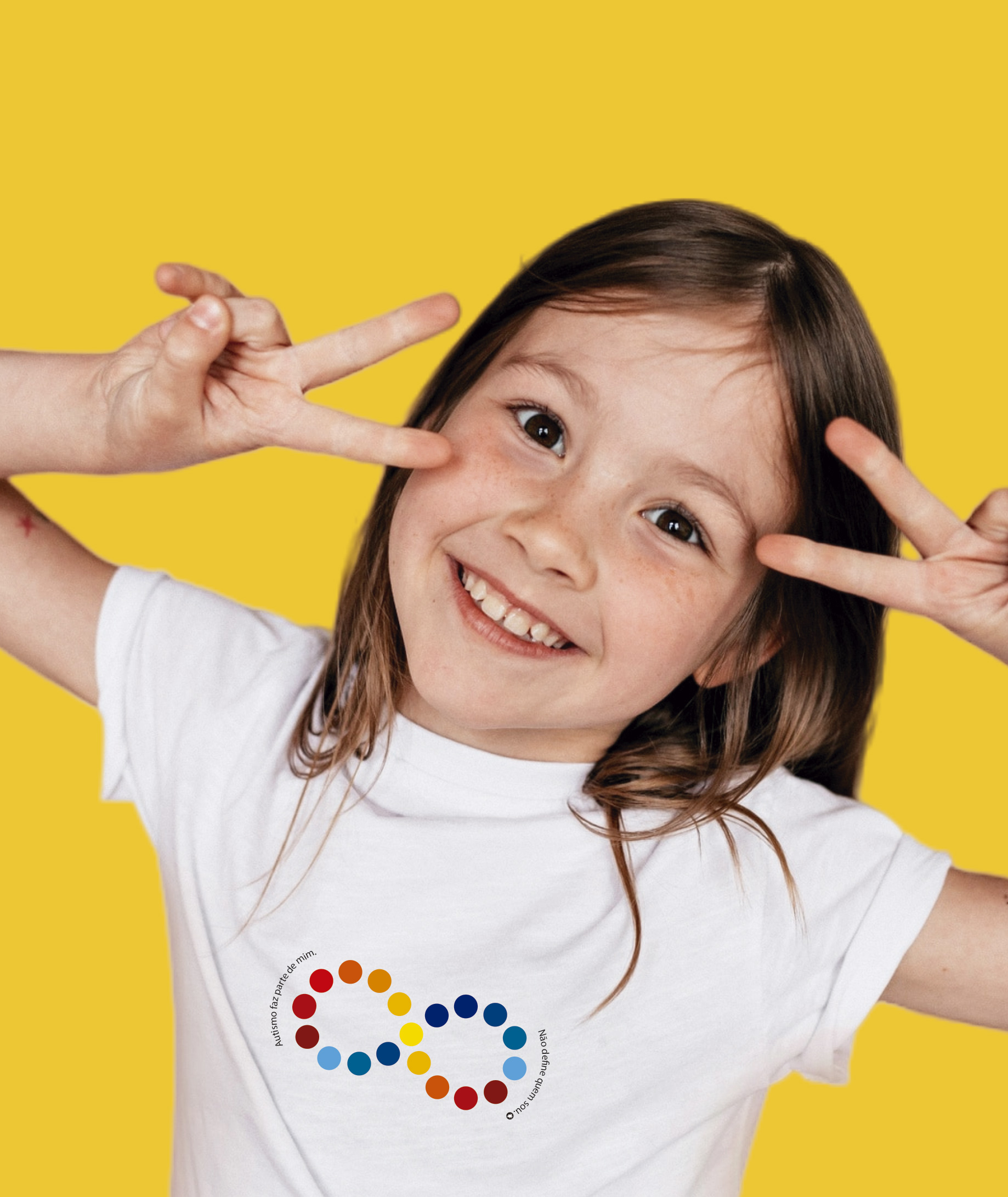 Camiseta Infantil : Menina (10 a 14) : Infinito TEA (Espectro Autista)