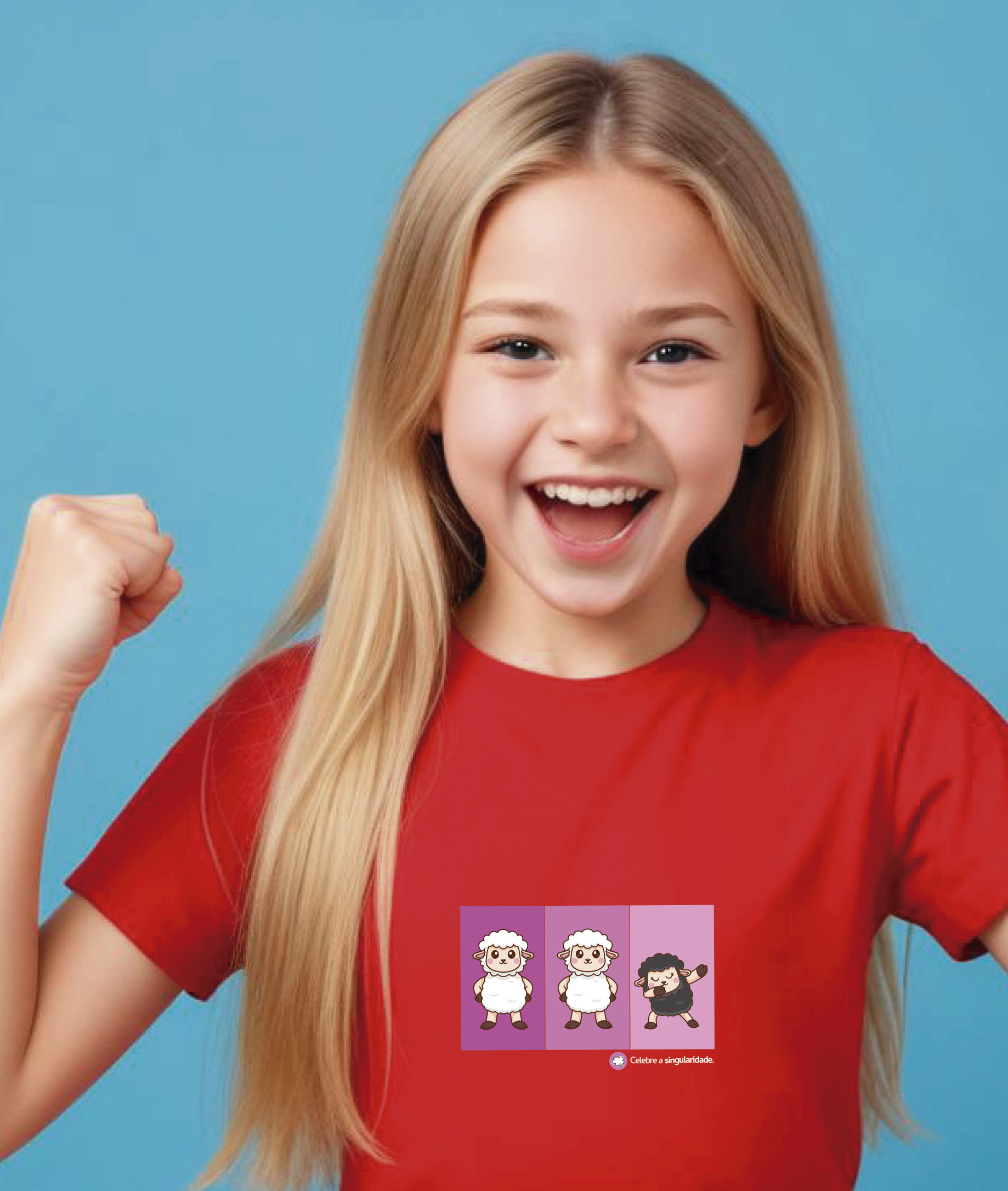 Camiseta Infantil : Menina (10 a 14) : Celebre a Singularidade (Inclusão / Autista / TDAH / Superdotação)
