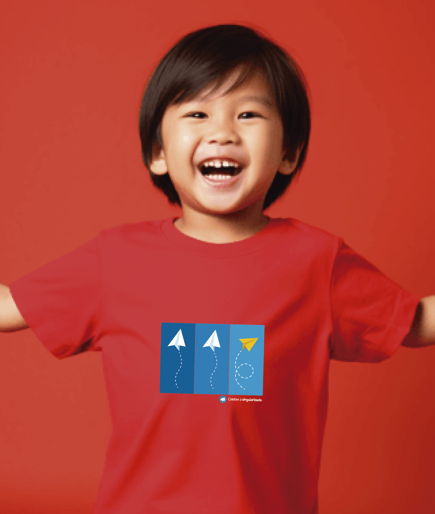 Camiseta Infantil : Menino (2 a 8) : Celebre a Singularidade (Inclusão / Autista / TDAH / Superdotação)