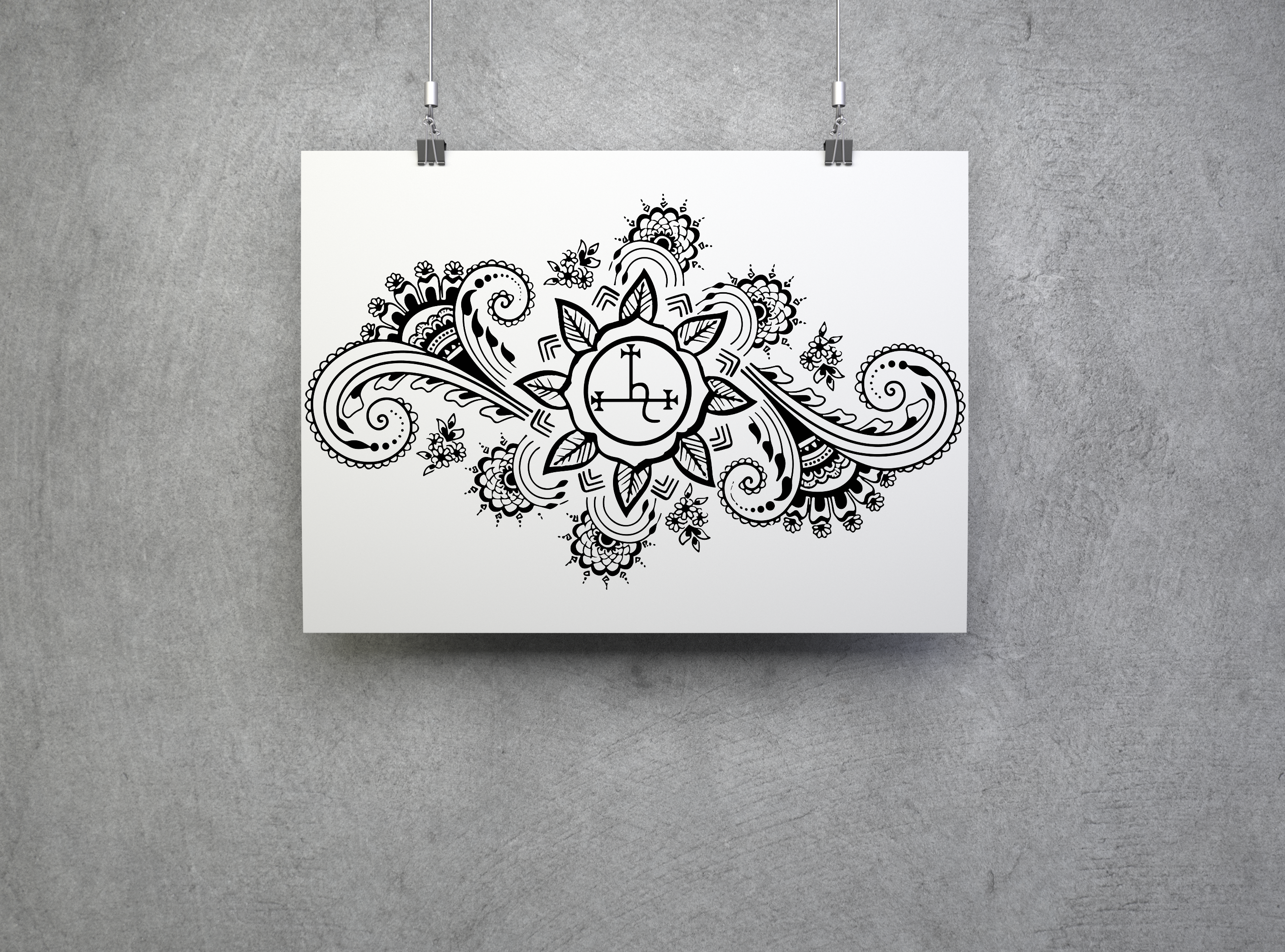 Poster Mandala Sigilo Lilith