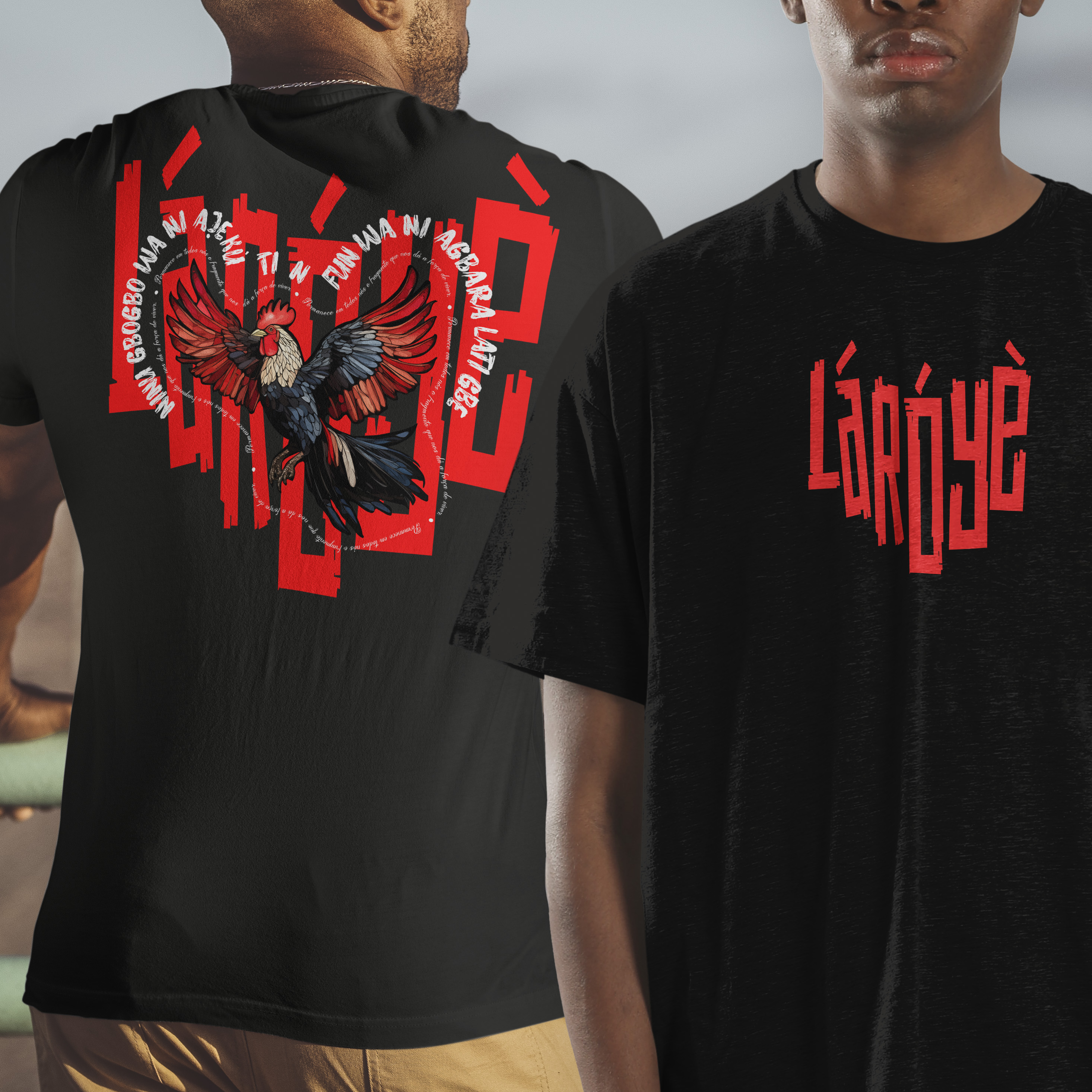 Camiseta Exú - Salve, mensageiro! - Tecidos Escuros