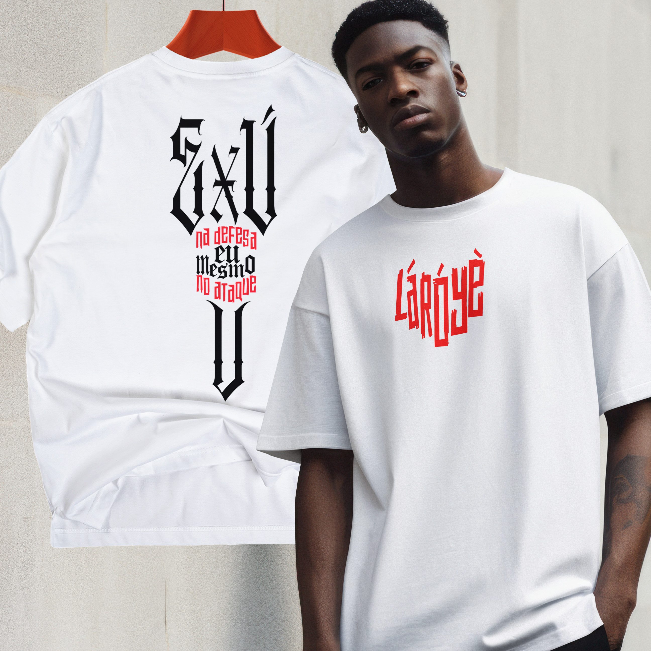 Exú na Defesa - Camisa Oversized - Tecidos Claros