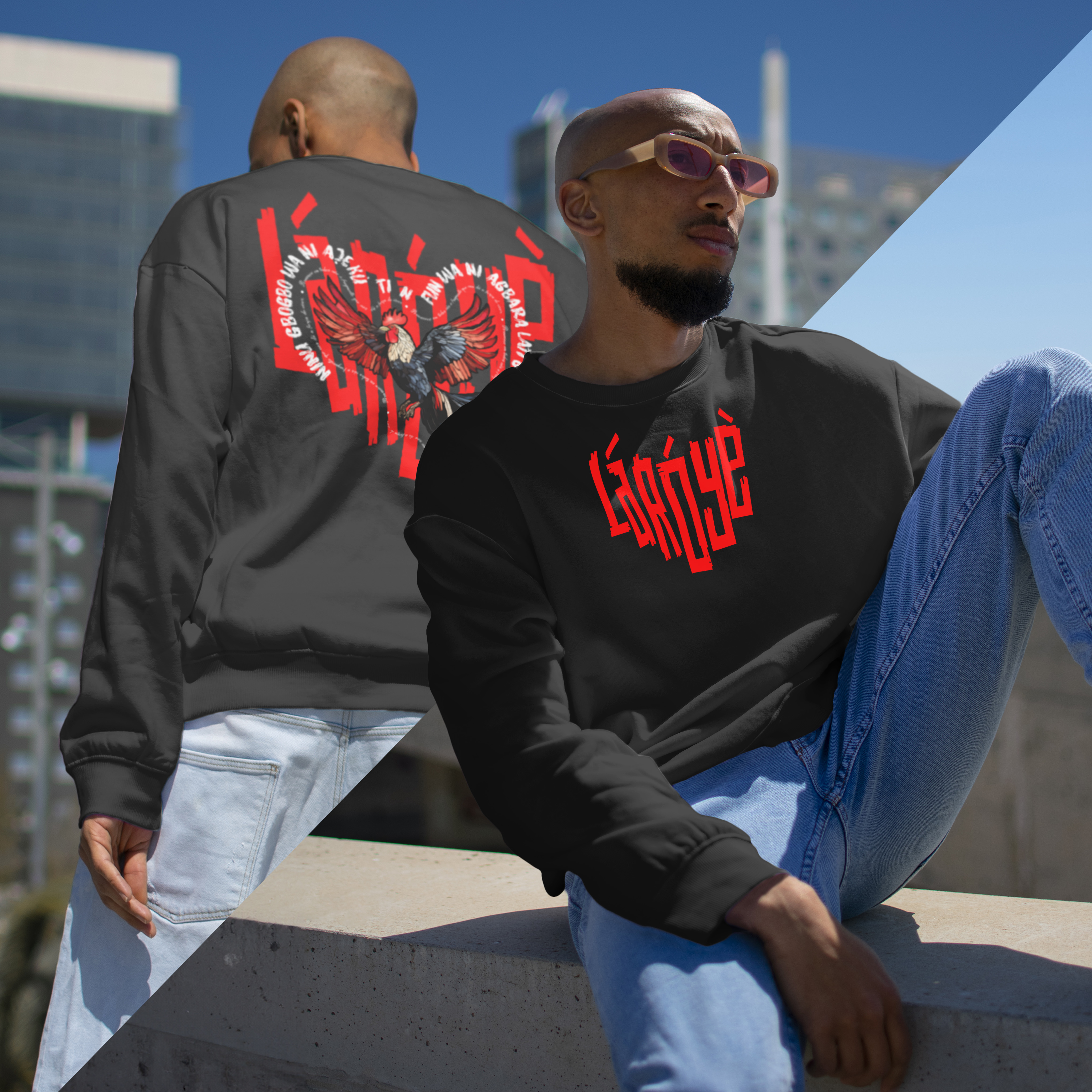 Exú - Salve, mensageiro! - Moletom  - Tecidos Escuros