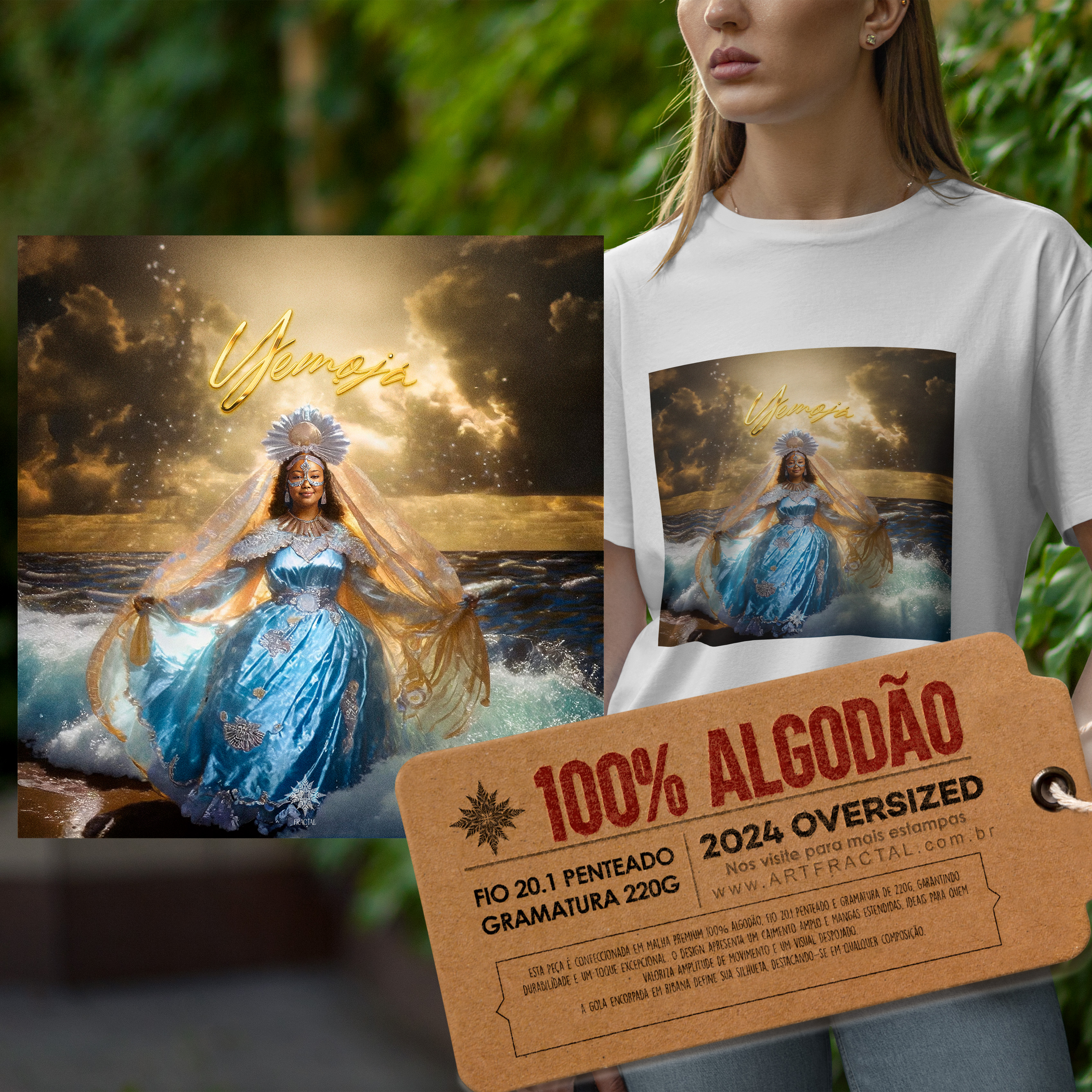 Iemanjá - Sereia do Mar - Camiseta Oversized 