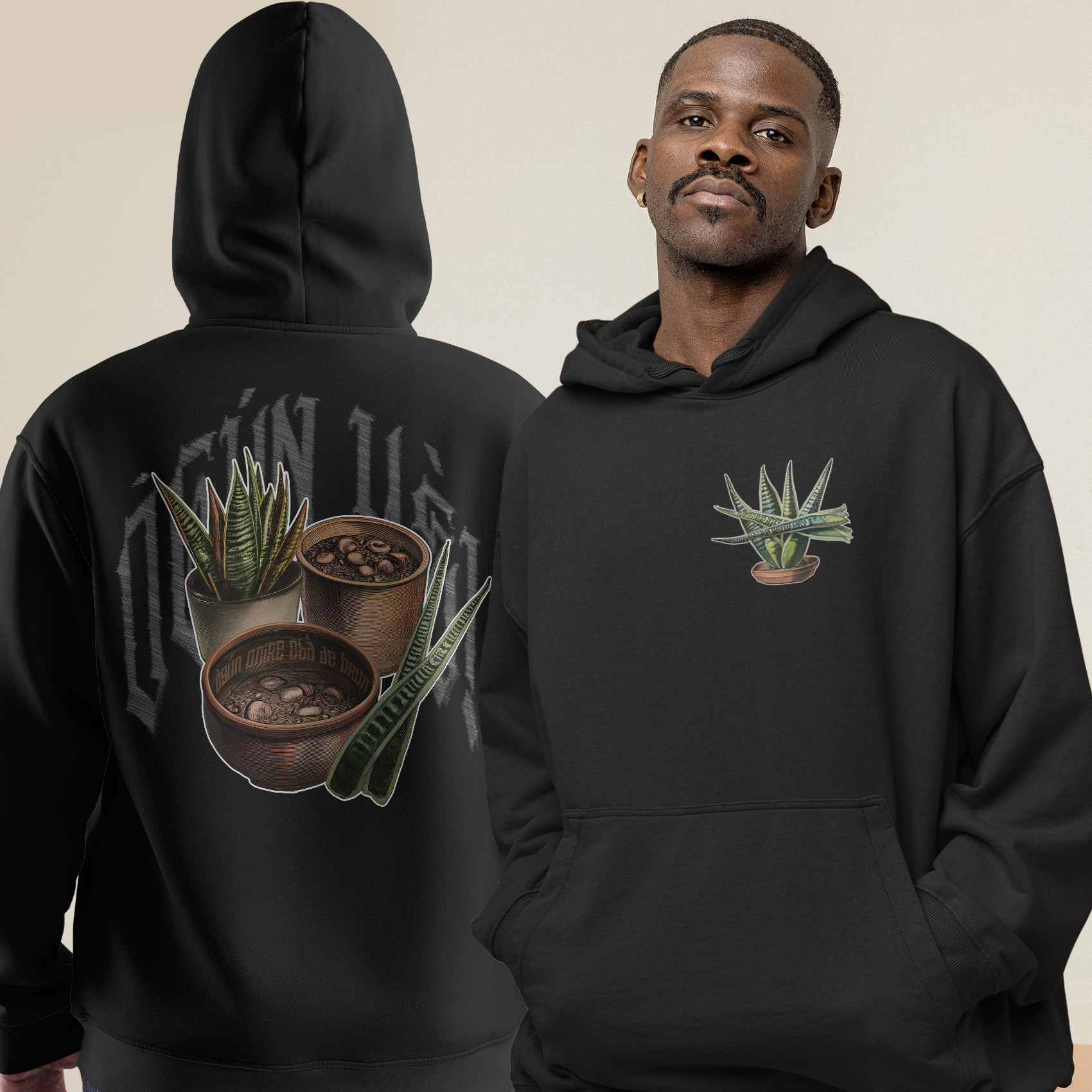 Ogum - Senhor de Irê! - Moletom Canguru - Tecidos Escuros