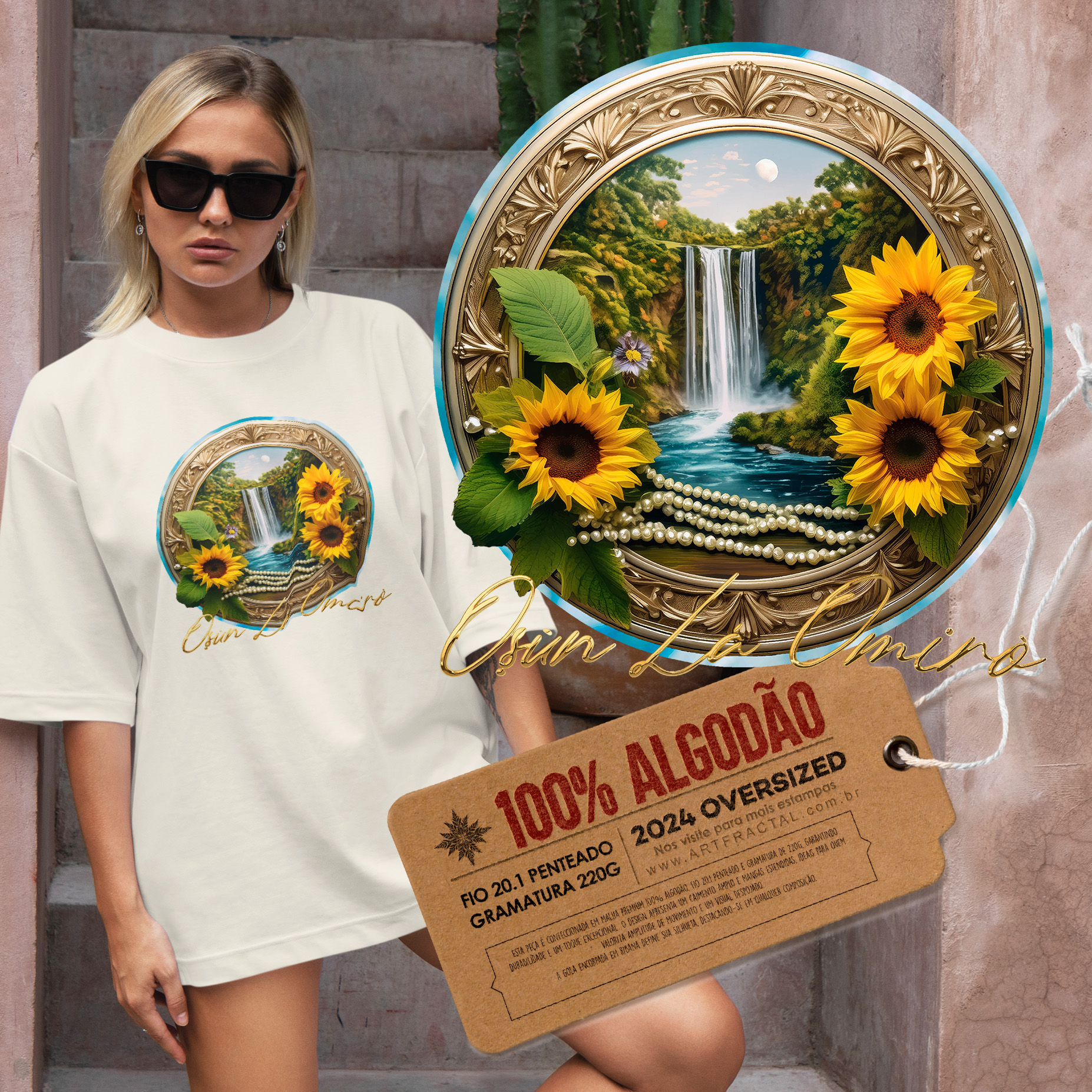 Oxum - A dona dos rios! - Camiseta Oversized 