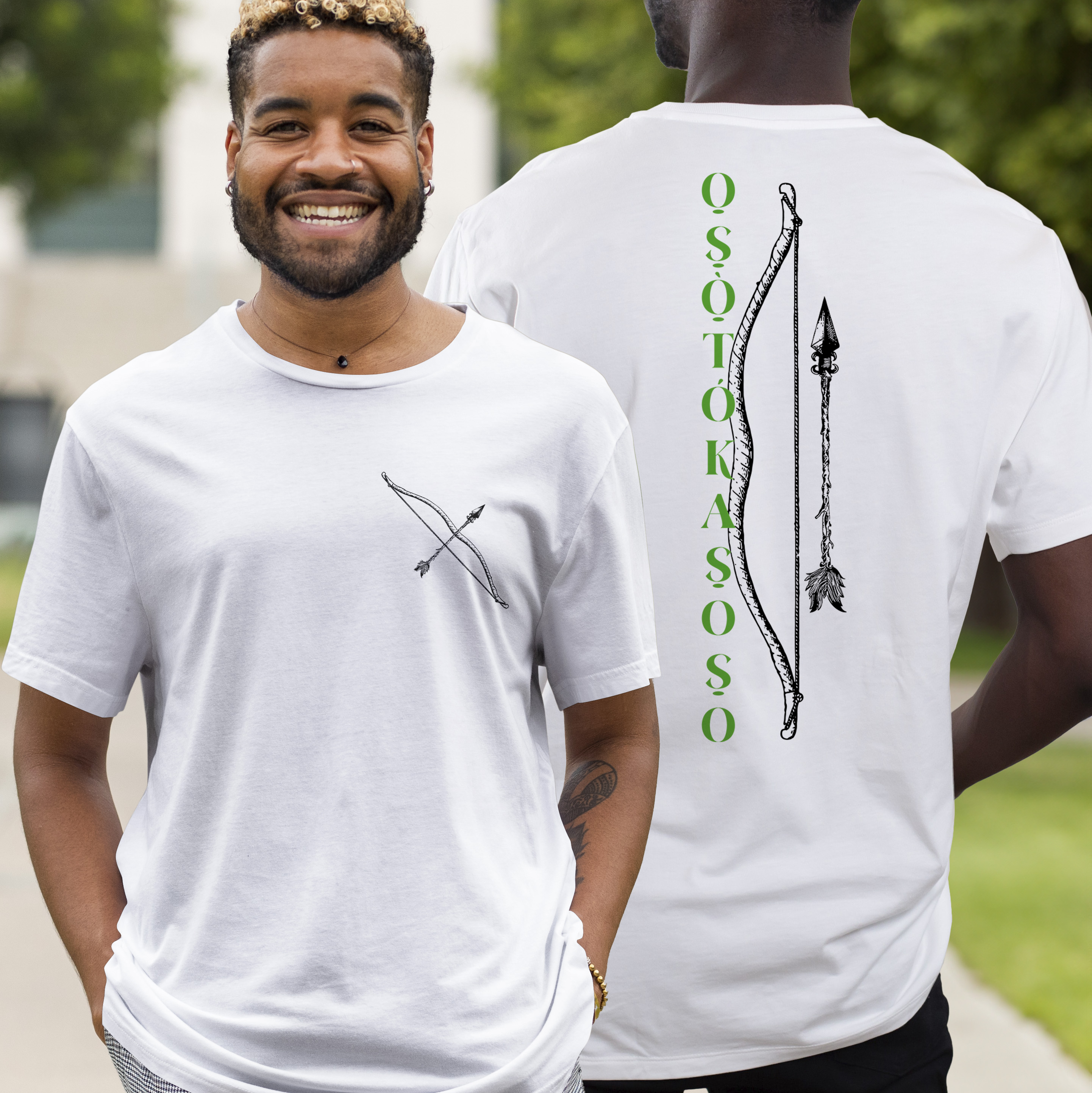 Camiseta Oxóssi - O Caçador de uma flecha só - Tecidos Claros