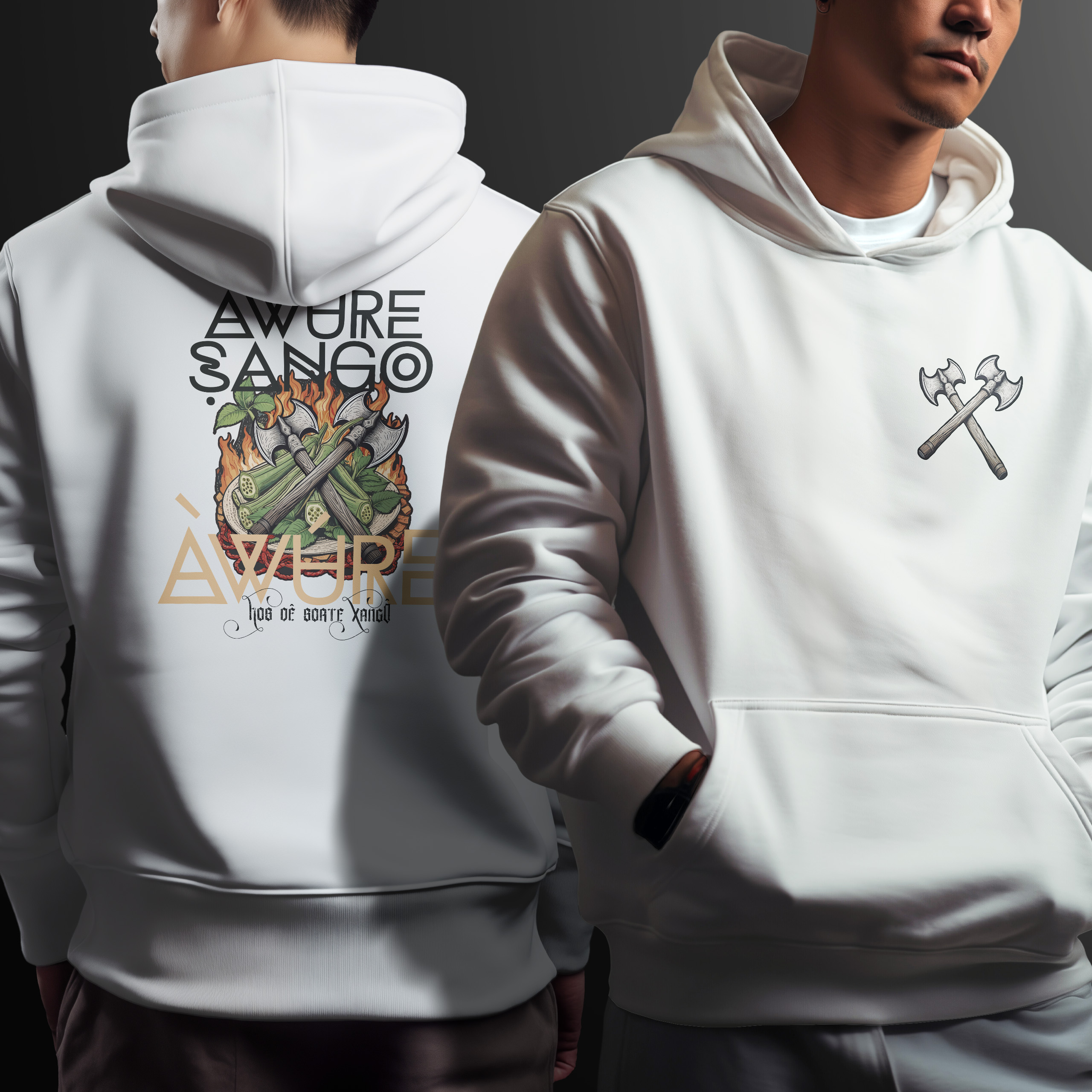 Xangô - Venham Saudar o Rei - Moletom com Canguru - Tecidos Claros