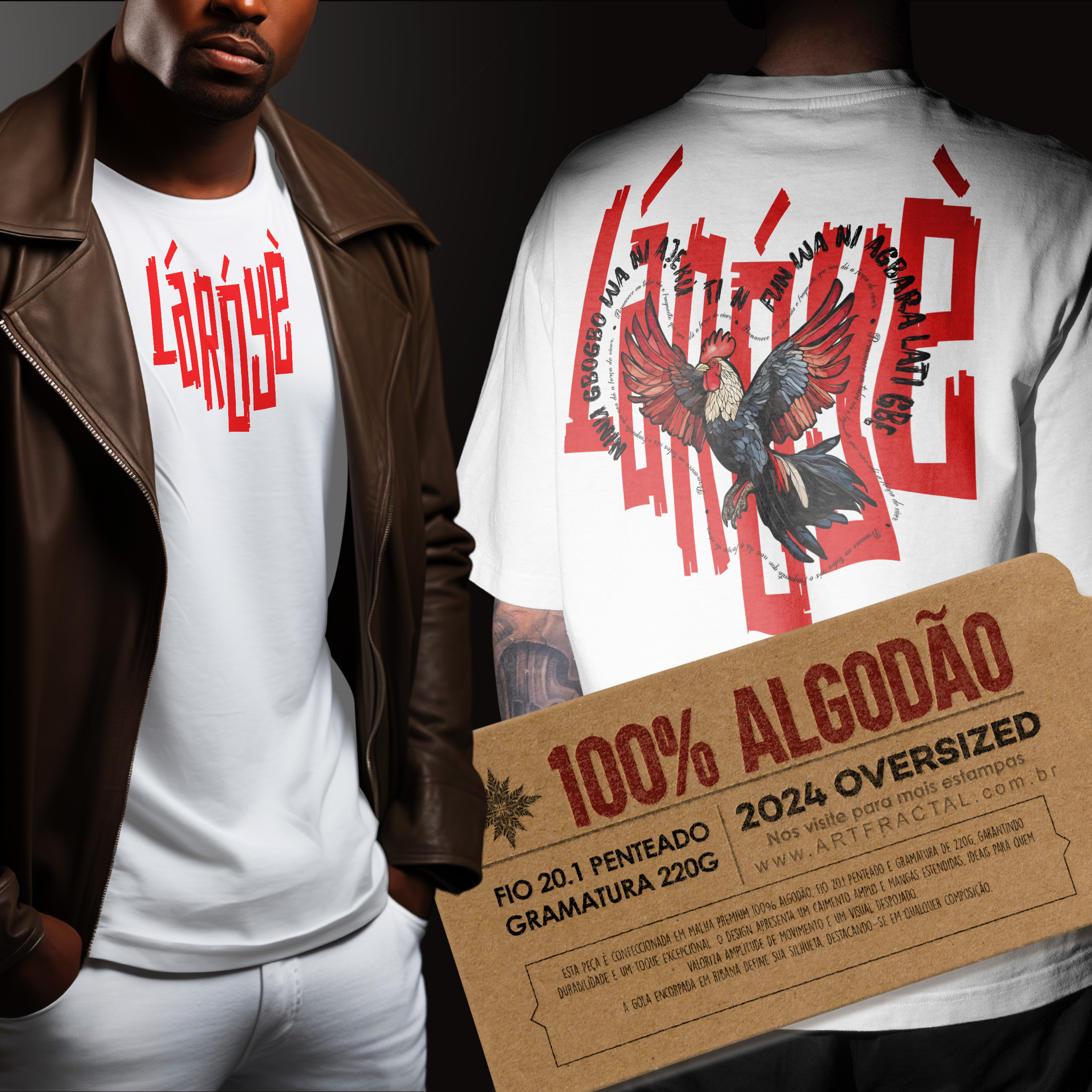 Exú - Salve, mensageiro! - Camiseta Oversized - Tecidos Claros