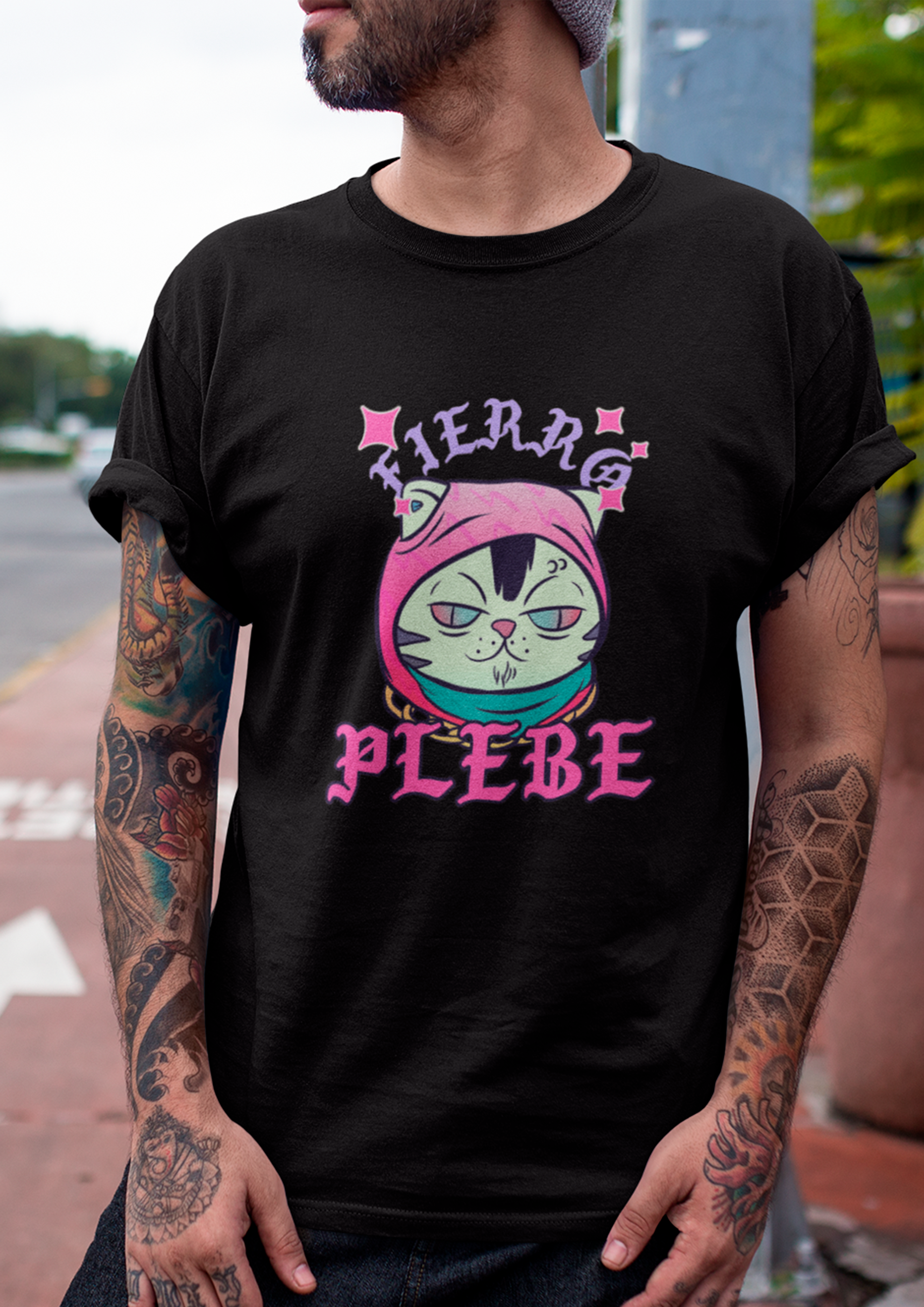 Camiseta Gato Rosa Urban 