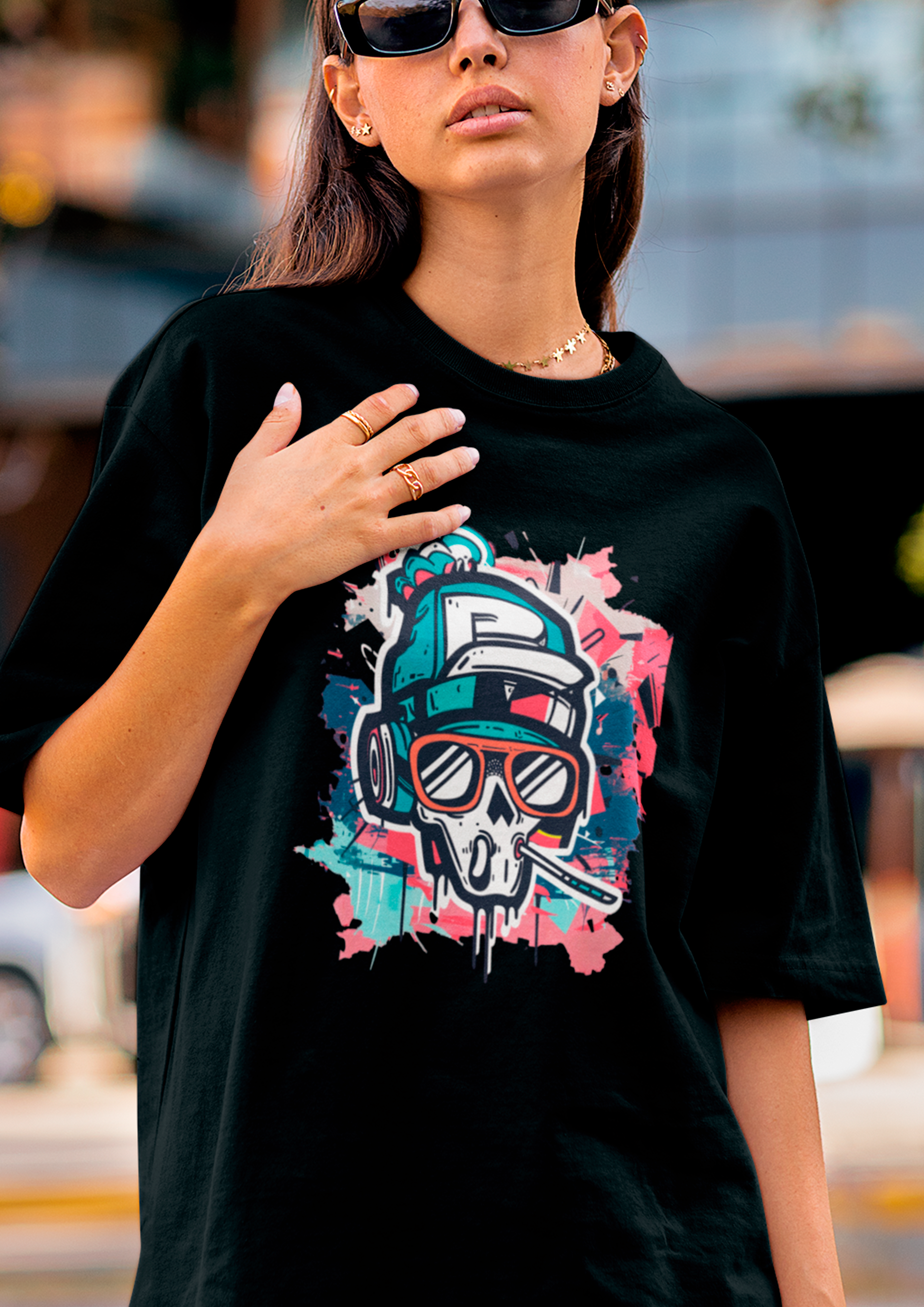 Camiseta Caveira Style Moderna 