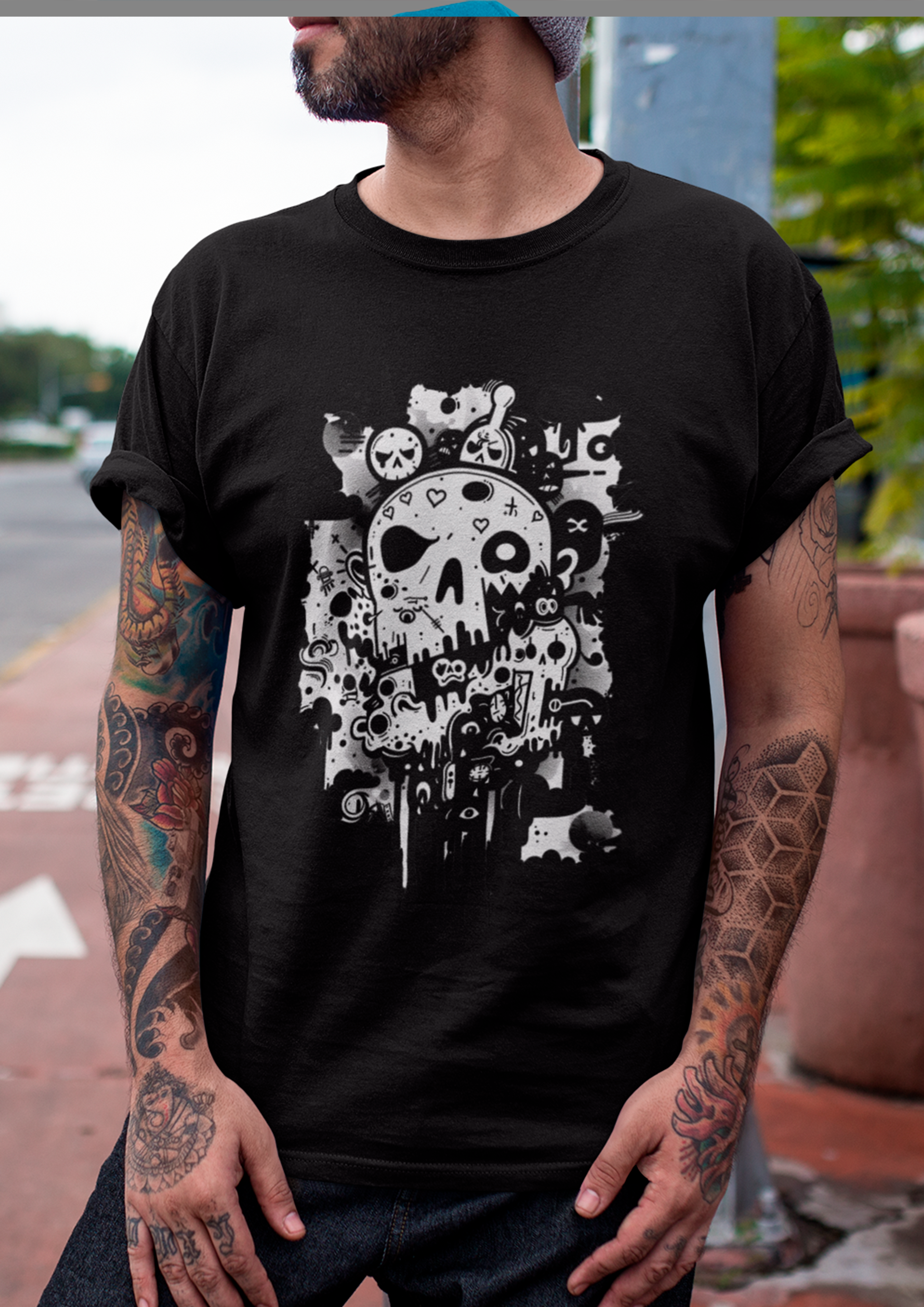 Nome do produto: Camiseta Caveira Flamejante  