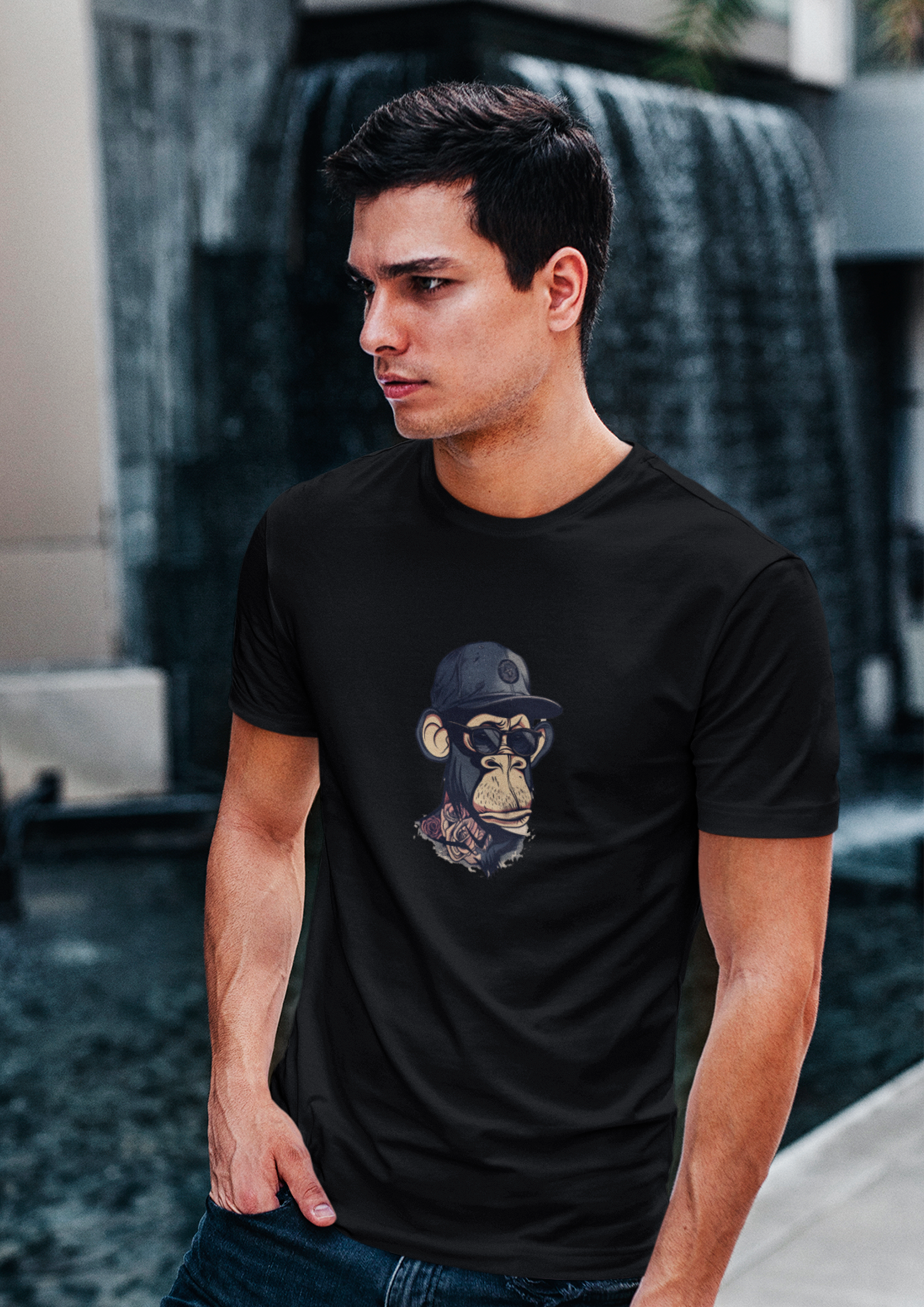 Camiseta Chimpanzee style hip hop 