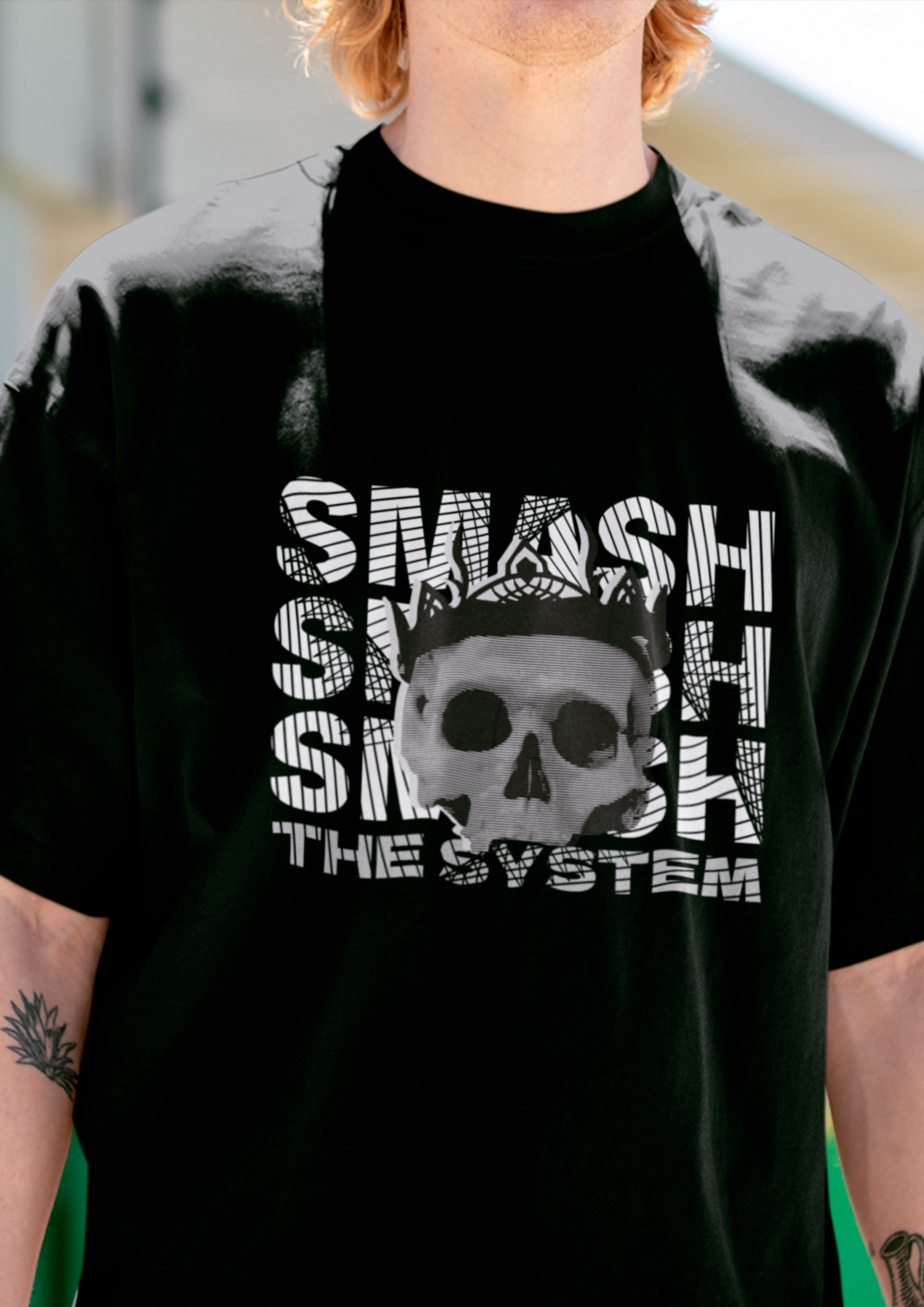 Camiseta Smash Caveira 