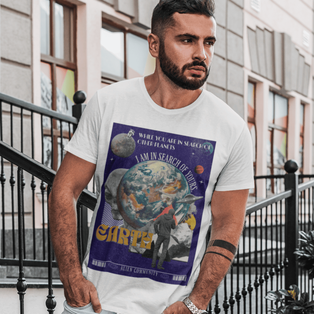 Camisa Alien and Planet Earth