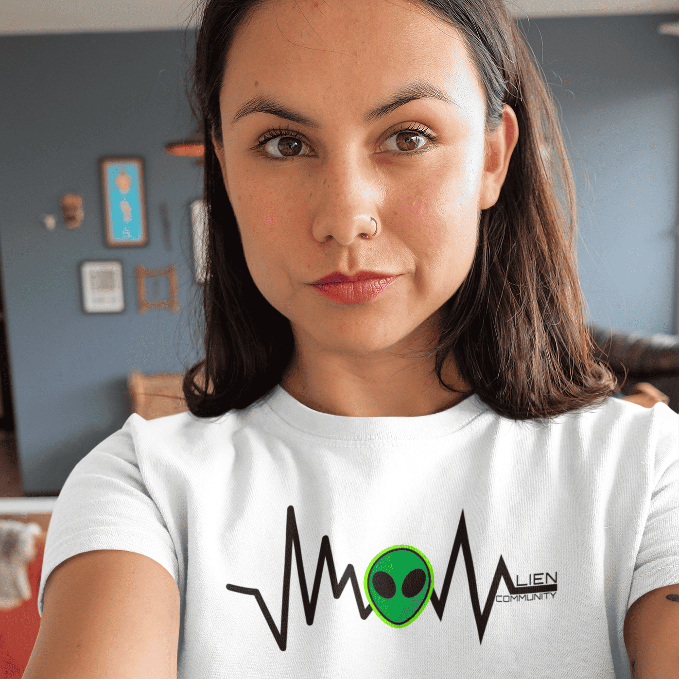 Camisa Alien Frequência Cardíaca