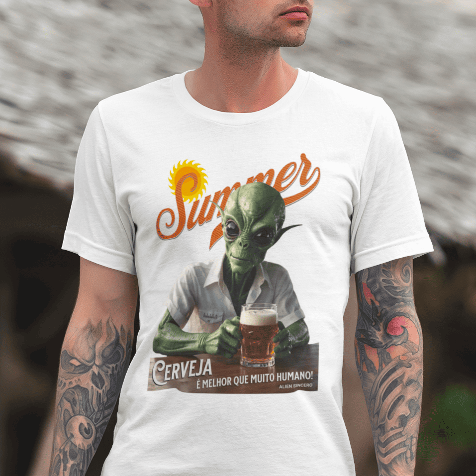 Camisa Alien - Cerveja é melhor que muito humano!