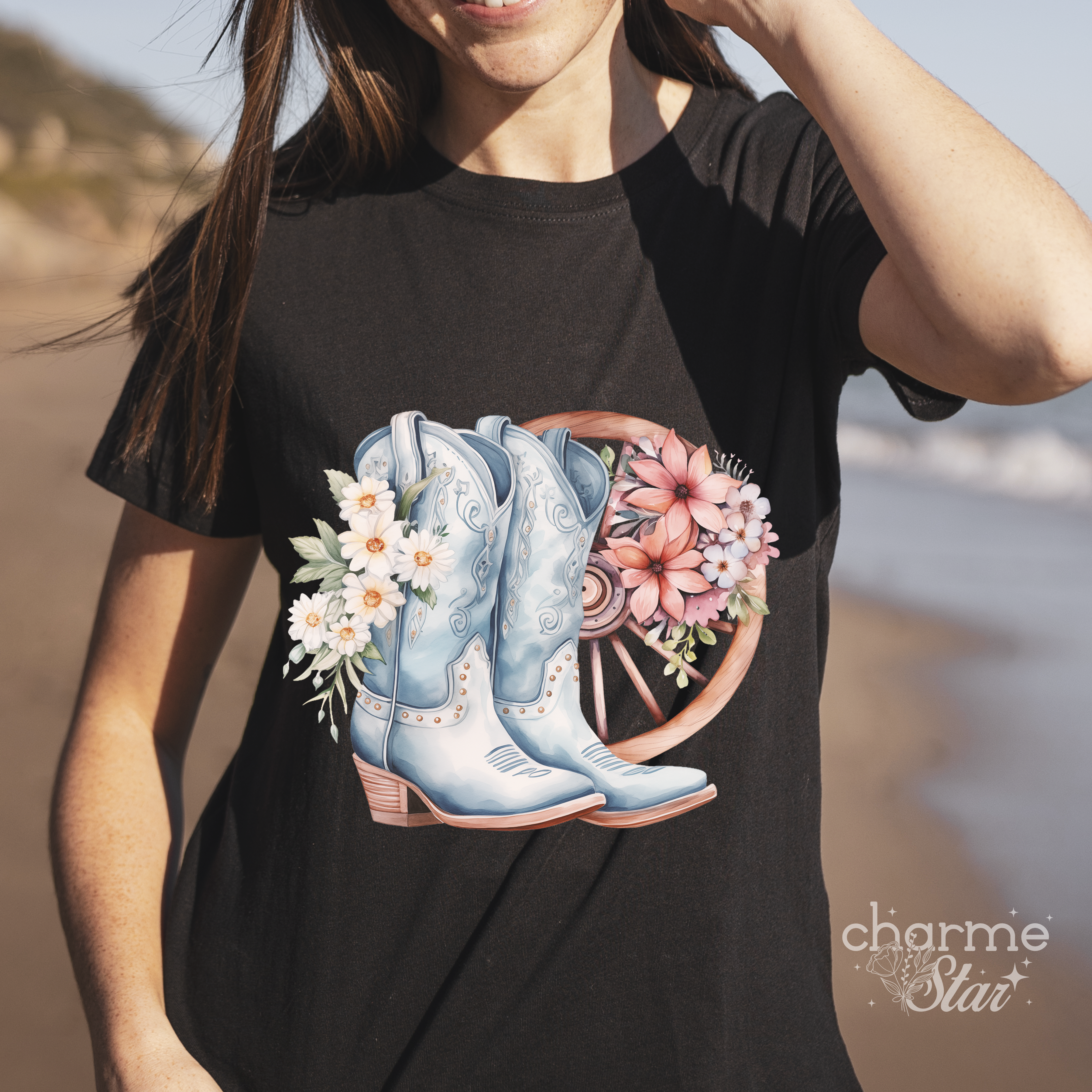 Camisa Unisex - Bota Floral