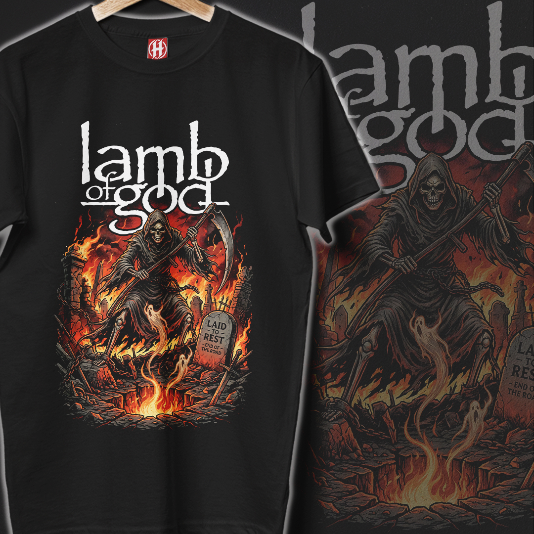 Camiseta Lamb of God | Burning Grave