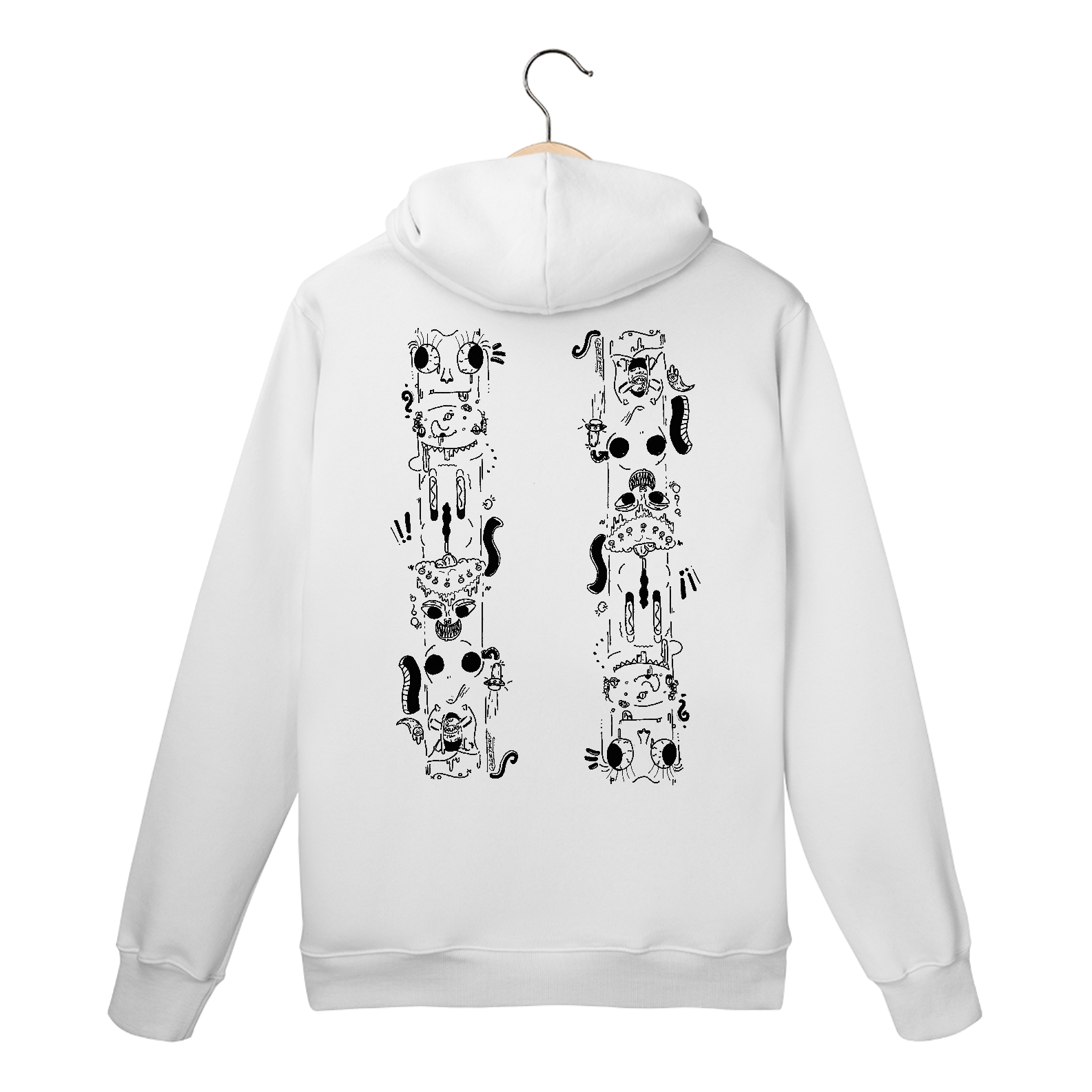 Moletom Canguru Grande, Estampa Frente e Costas, Moletom com Capuz Streetwear, Moletom Masculino Unissex, Estilo Grafite, Tribal, Rap, Street Skate e Bike Wheeling ,Grau de Bike, Rock, Roupa Undeground, Estilo de Rua - Moletom Graffity TOTENS 