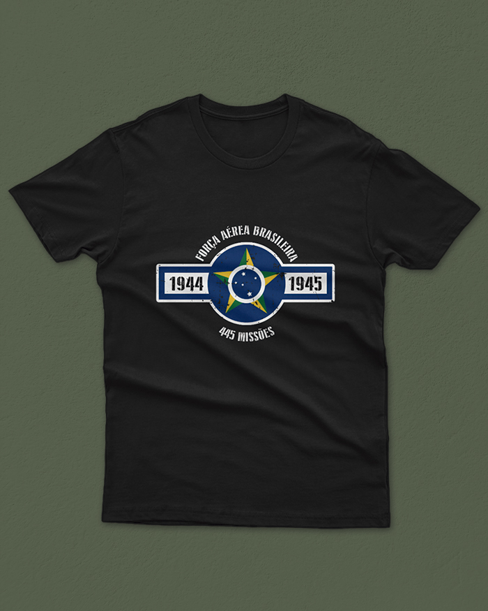 T-SHIRT ESSENTIAL FORÇA AÉREA BRASILEIRA 445 MISSÕES