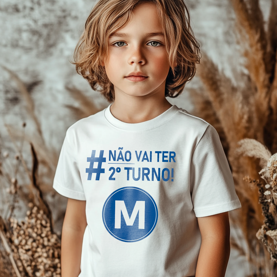 T-shirt Infantil (2 a 8 anos) - Não vai ter 2º turno