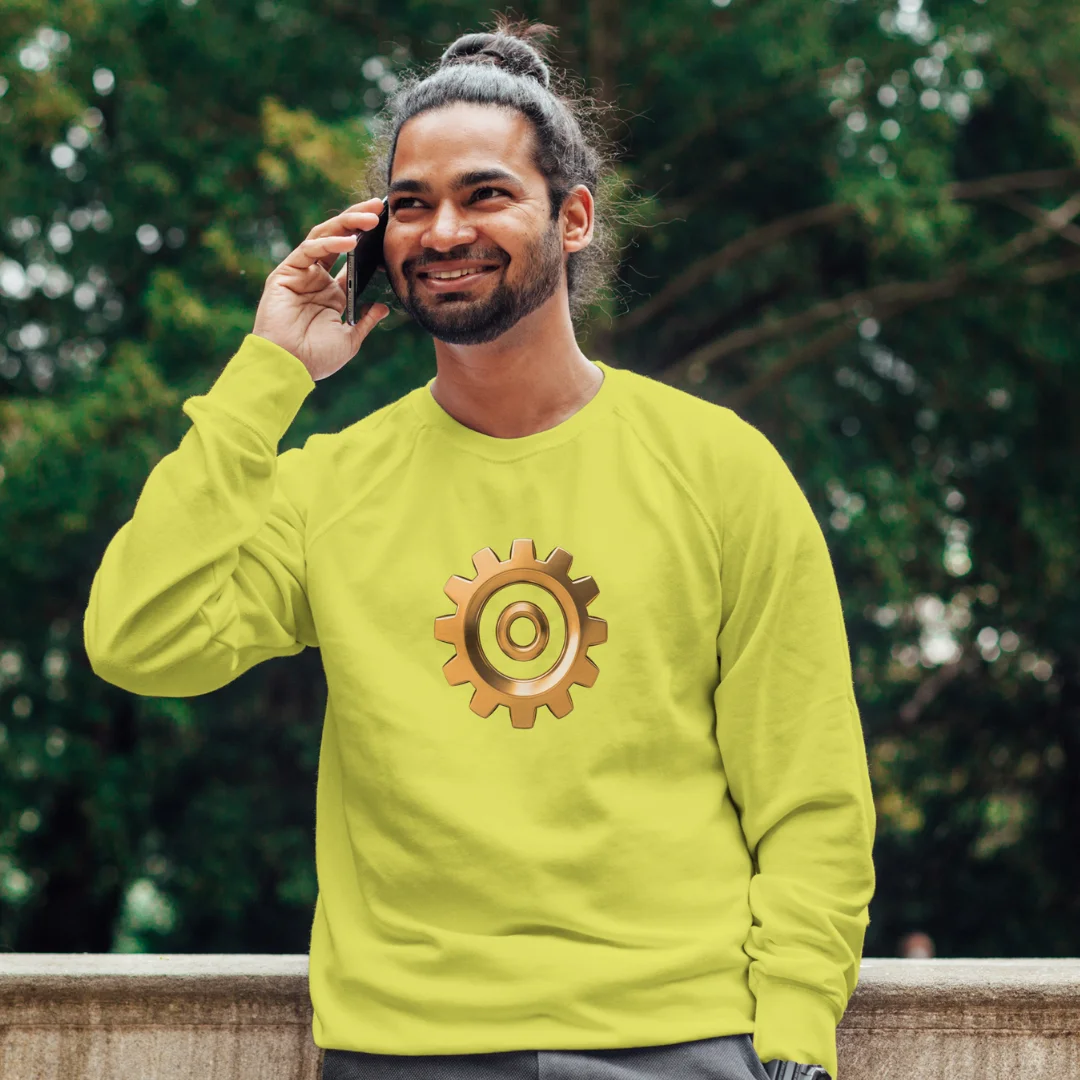 Moletom Fechado Engrenagem Dourada