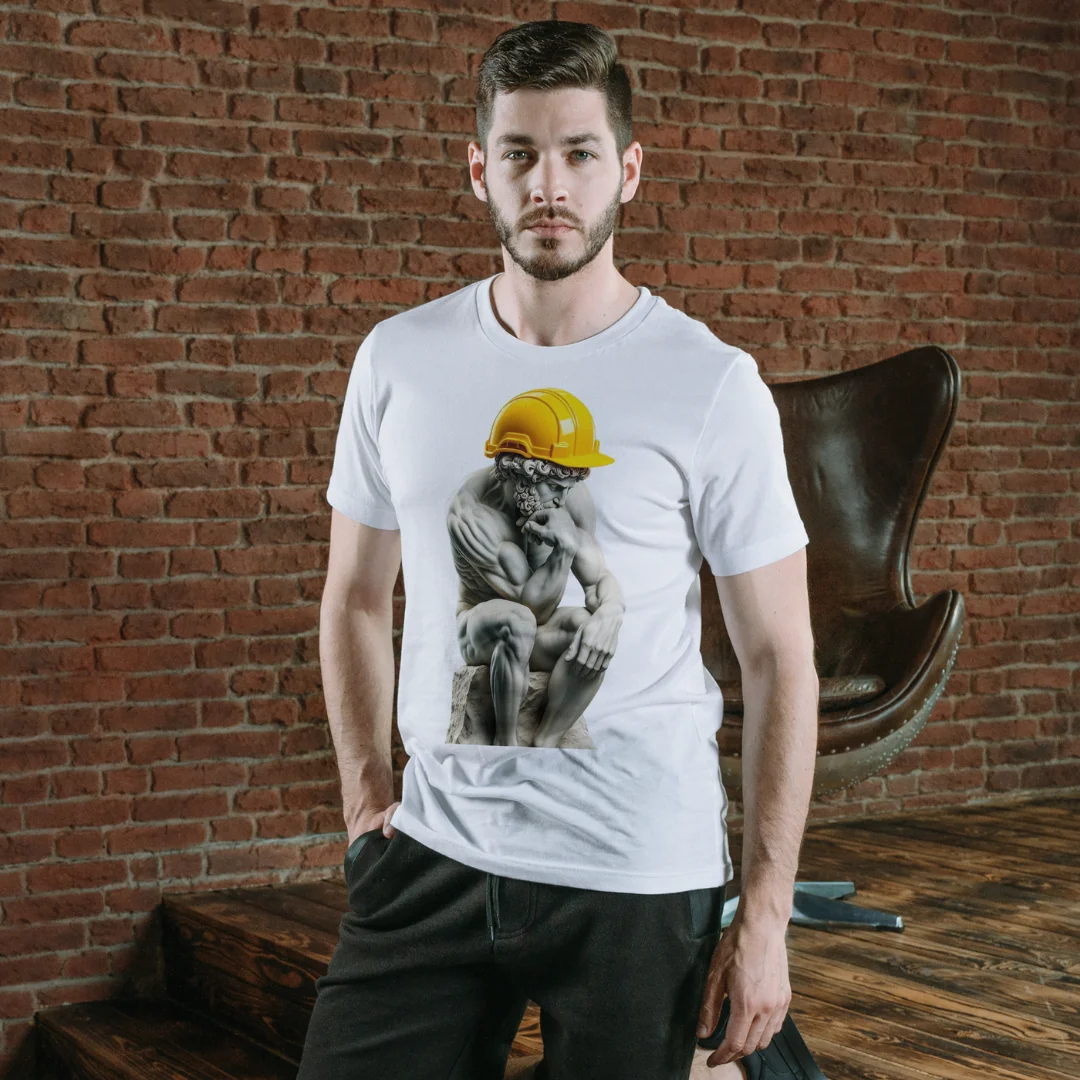 T-Shirt - Estátua Grega Capacete Engenharia