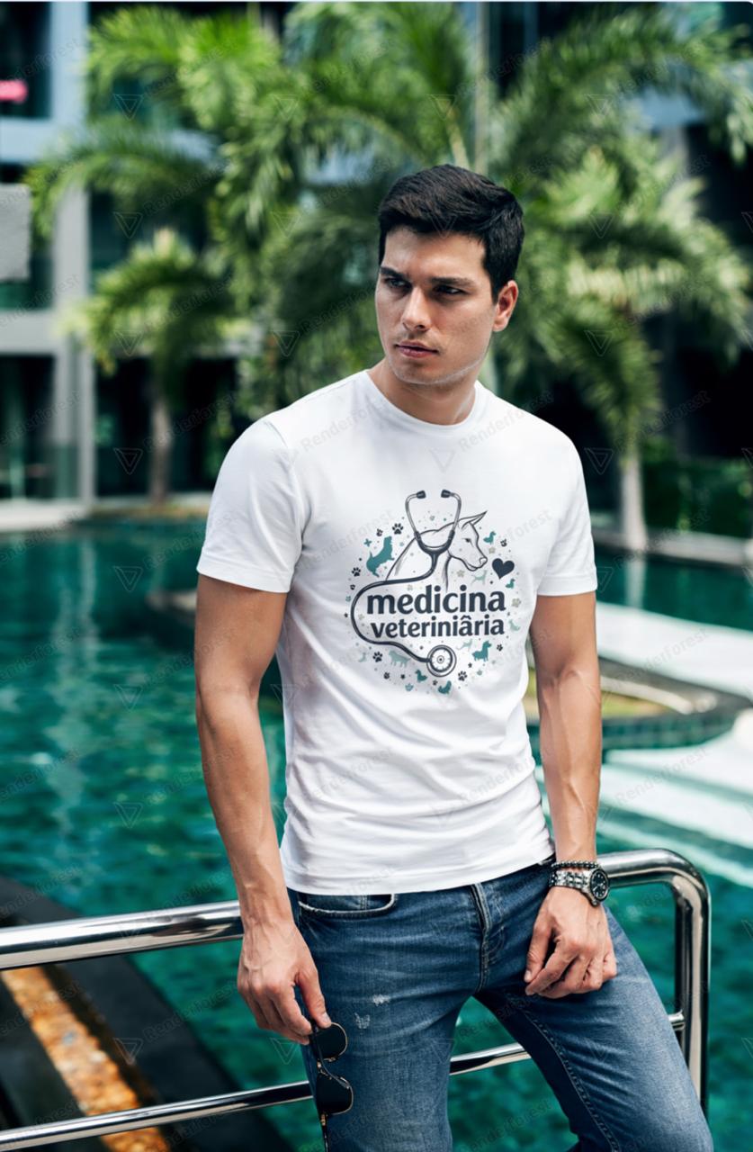Nome do produto: CAMISA MEDICINA VETERINARIA ESTETOSCOPIO