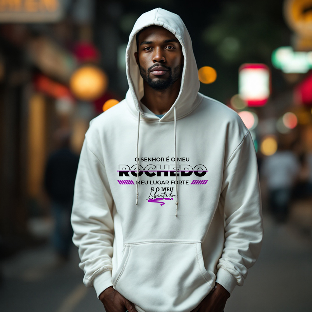 Moletom Canguru O Senhor é meu Rochedo