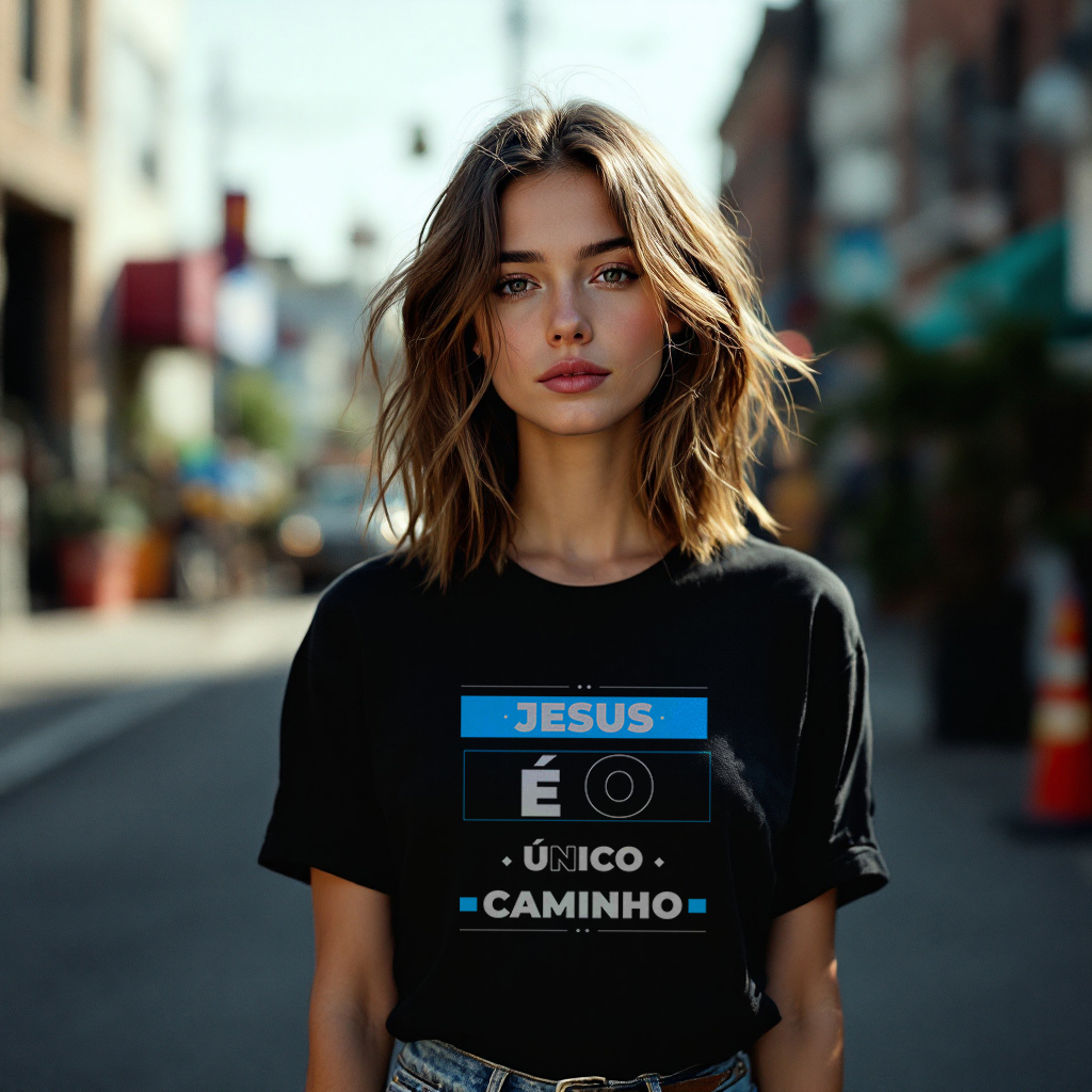 Camisa Babylong Quality Jesus é o Único Caminho - Feminina