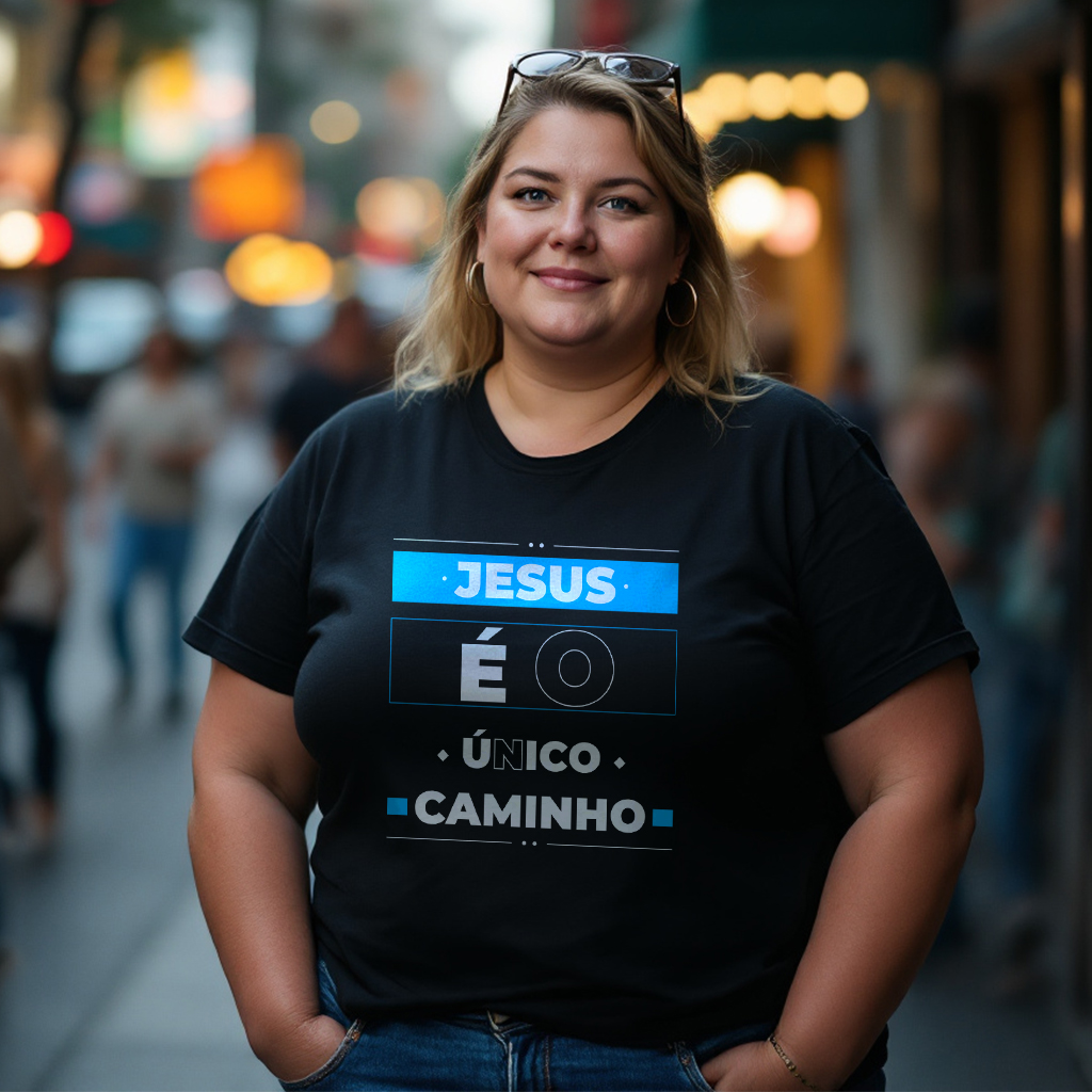 Camisa Plus Size Jesus é o Único Caminho