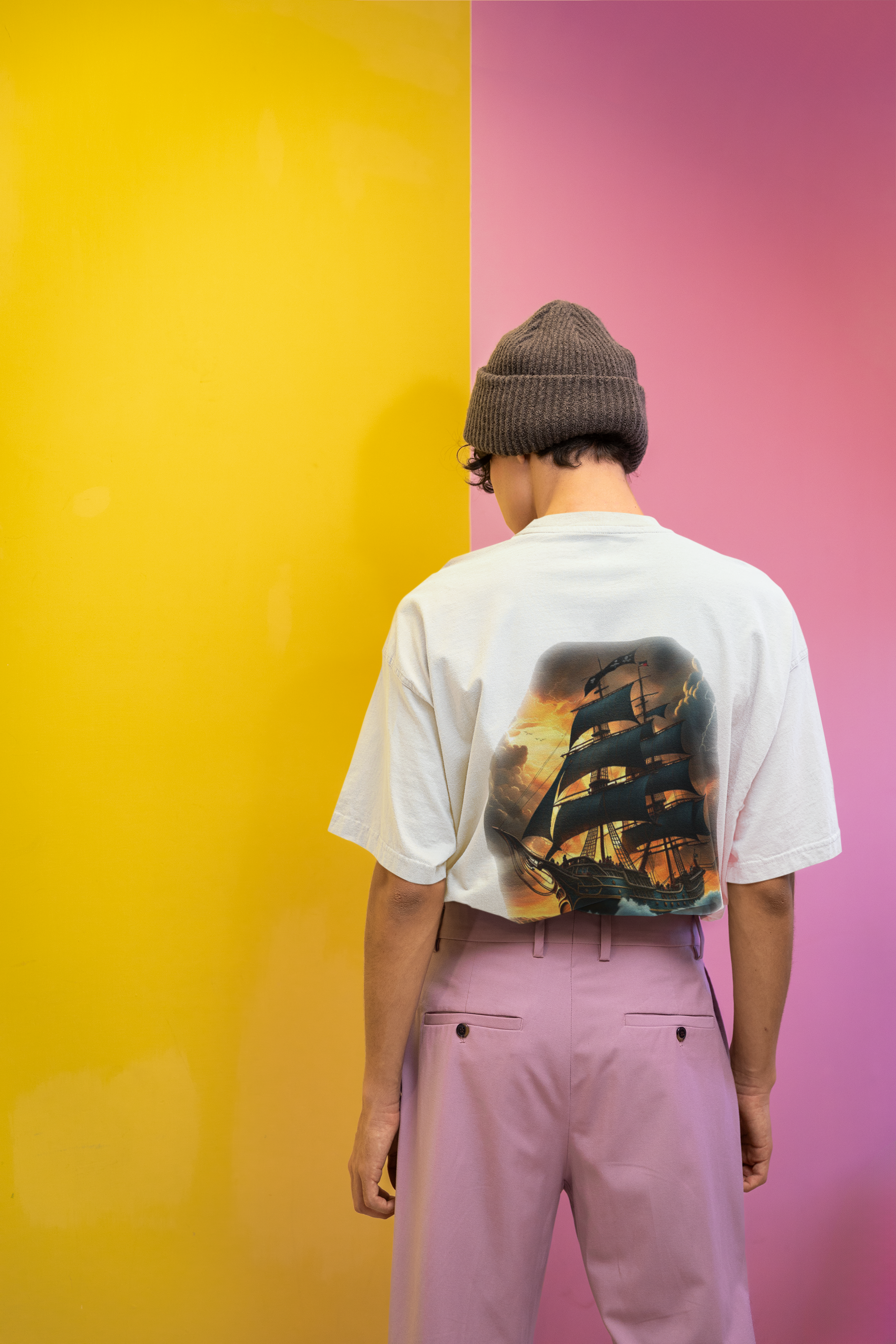 Camiset Oversized - Ship on a Storm