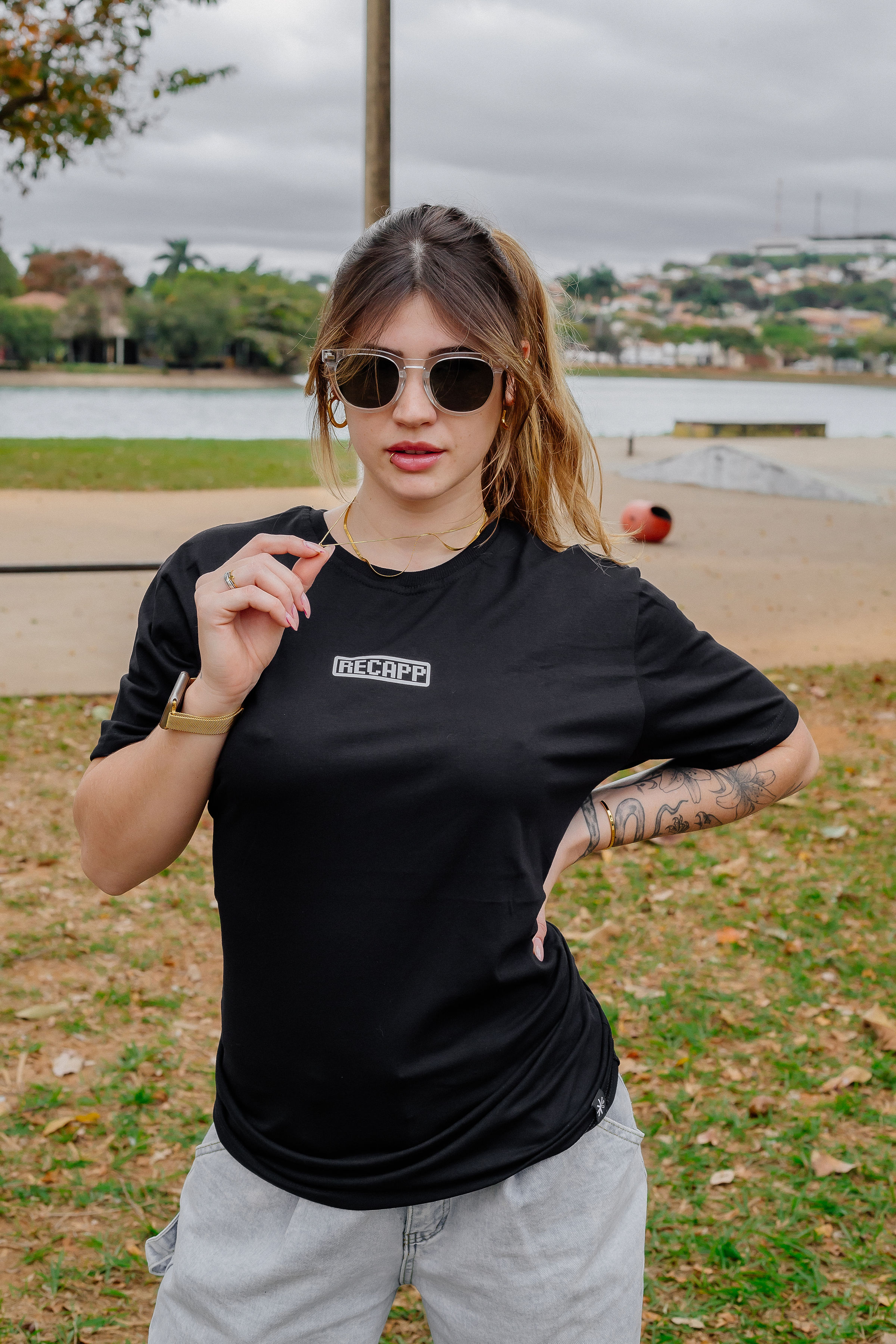 Camiseta Minecraft (estampa branca)