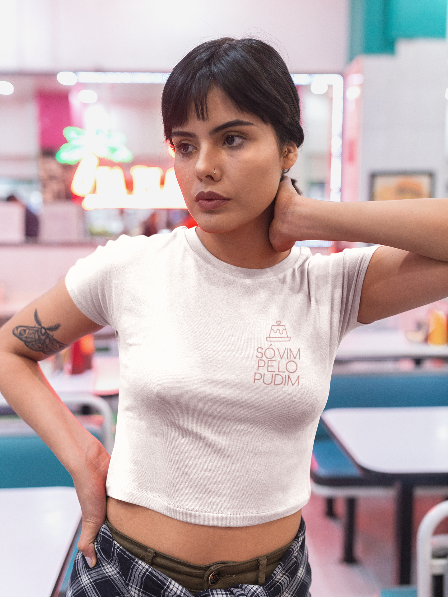 Cropped | Só vim pelo pudim | Branca