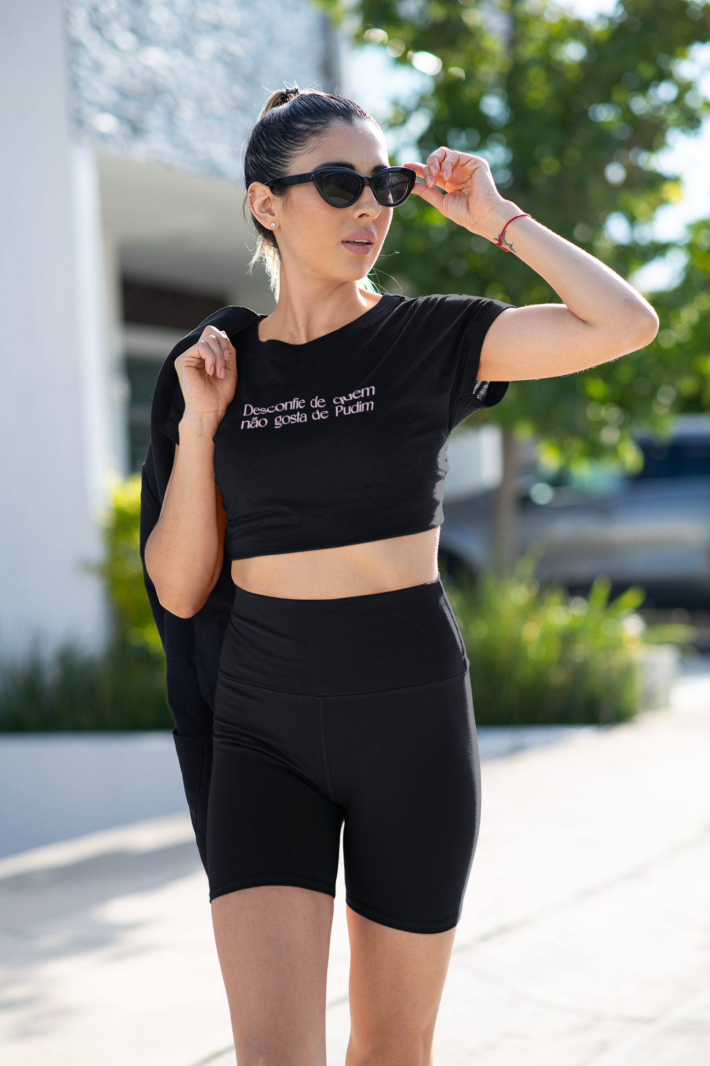 Cropped | Desconfie de quem não gosta de Pudim | Preta