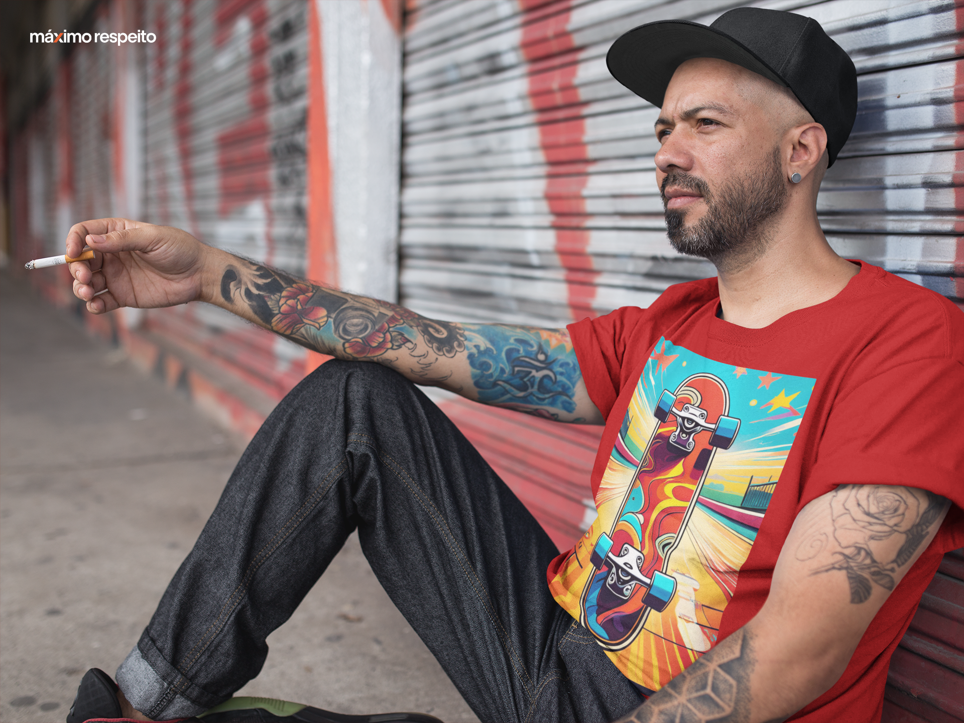 Camiseta Pima - Skate Vibrante - CMX 00101 Maximo Respeito