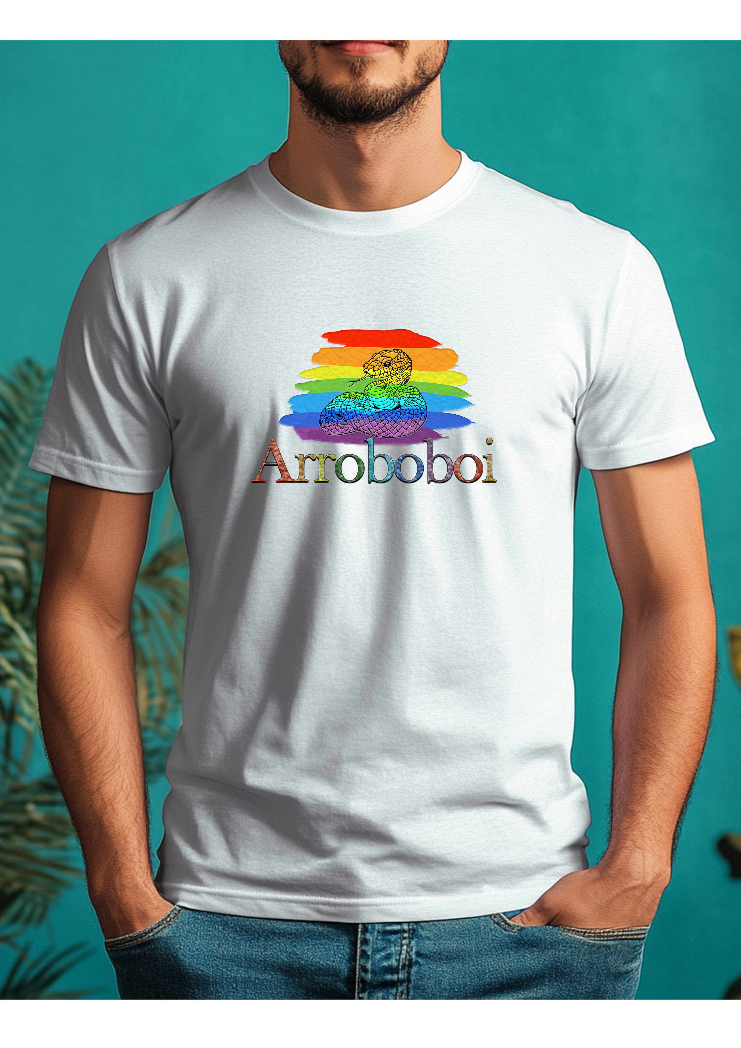 Camiseta - Oxumarê cobra e arco-iris