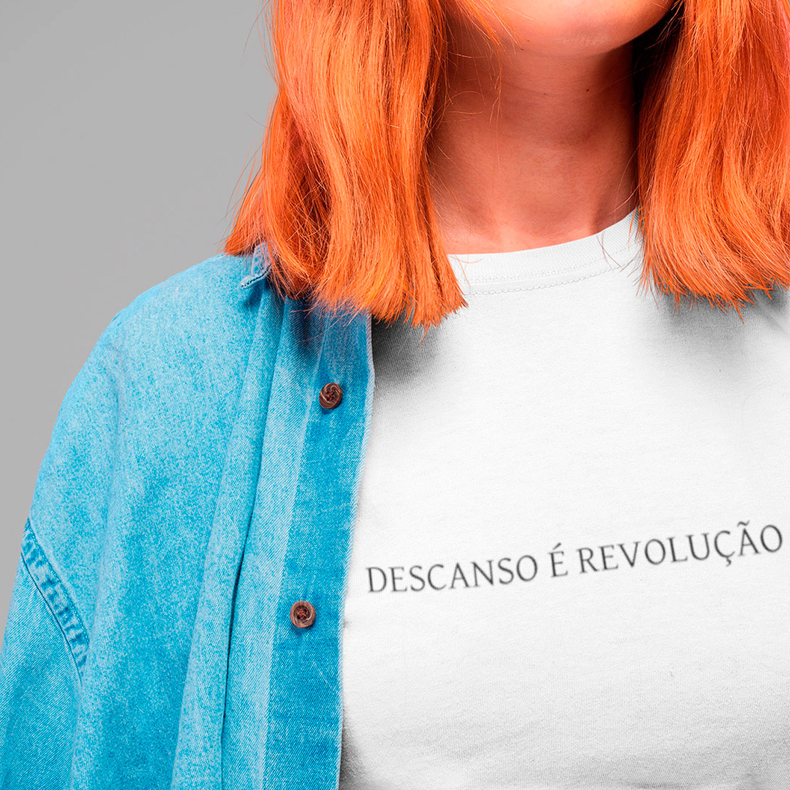 Baby Look Descanso É Revolução - White