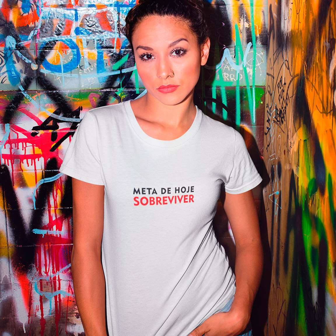 Baby Look Meta Sobreviver - White