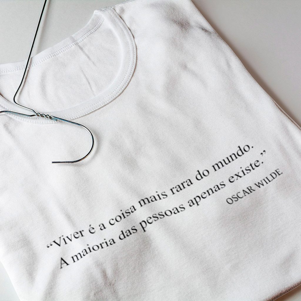 T-Shirt Viver É Raro - White