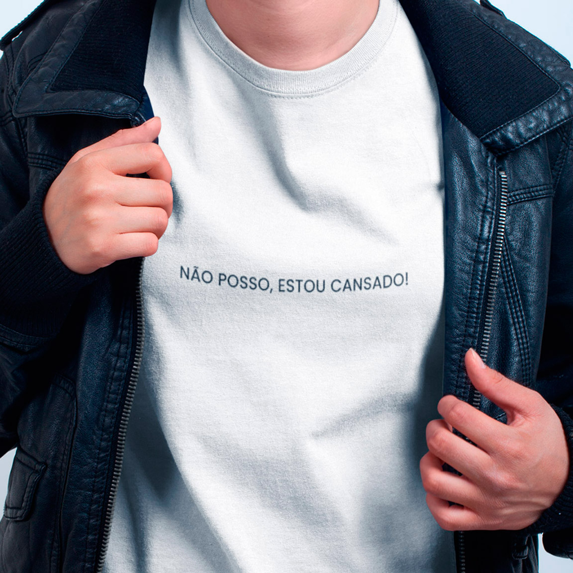 T-Shirt Não Posso Estou Cansado - White