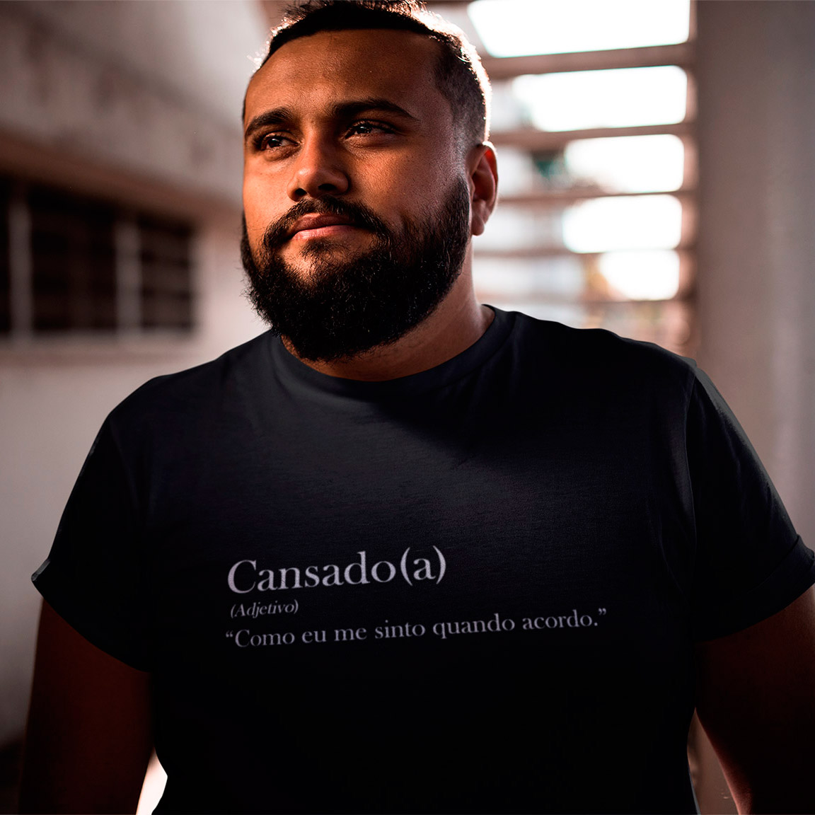 T-Shirt Cansado Dicionário - Black