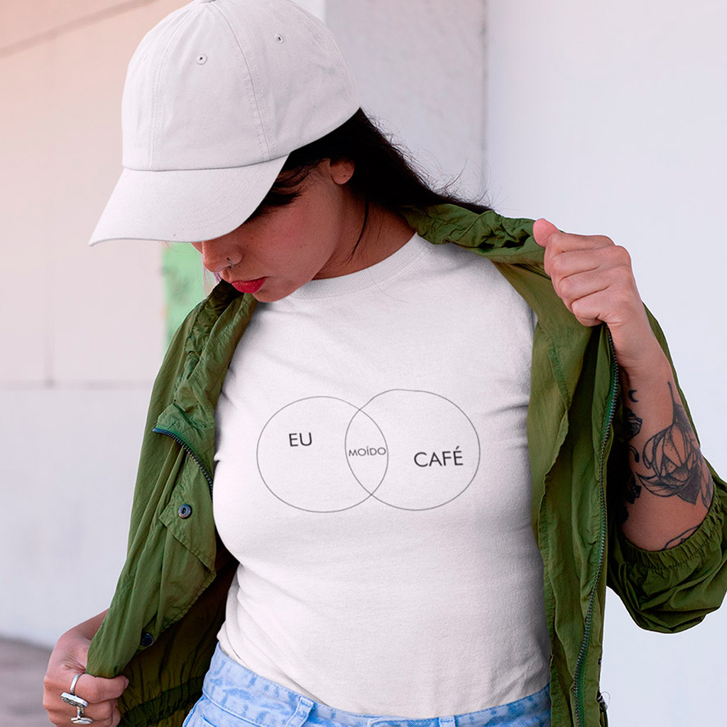 Baby Look Moído Igual Café - White